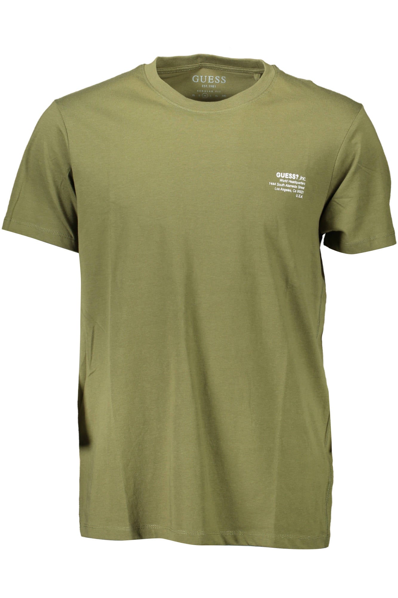 M1GI66K8HM0_VERDE_G8DA – Grünes Herren-T-Shirt mit Druck und Logo – Regular Fit, Kurzarm – Größe: 2XL – Farbe: Verde
