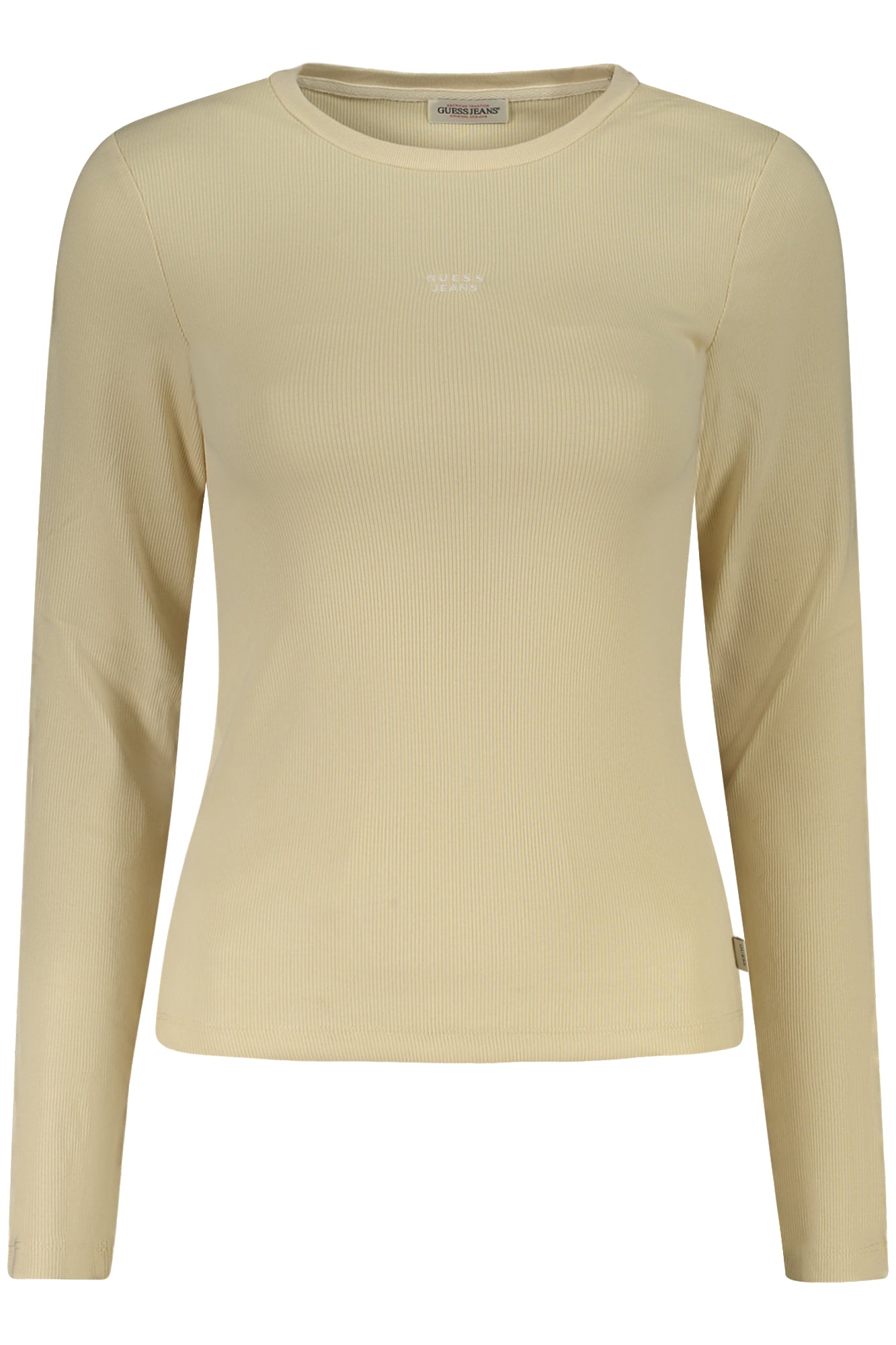 W5BP01KA0H1_BEG1W7 – Elegantes Langarmshirt in Beige - Raffungen & Stickerei-Details Damen – Größe: S, M, L, XL – Farbe: Beige