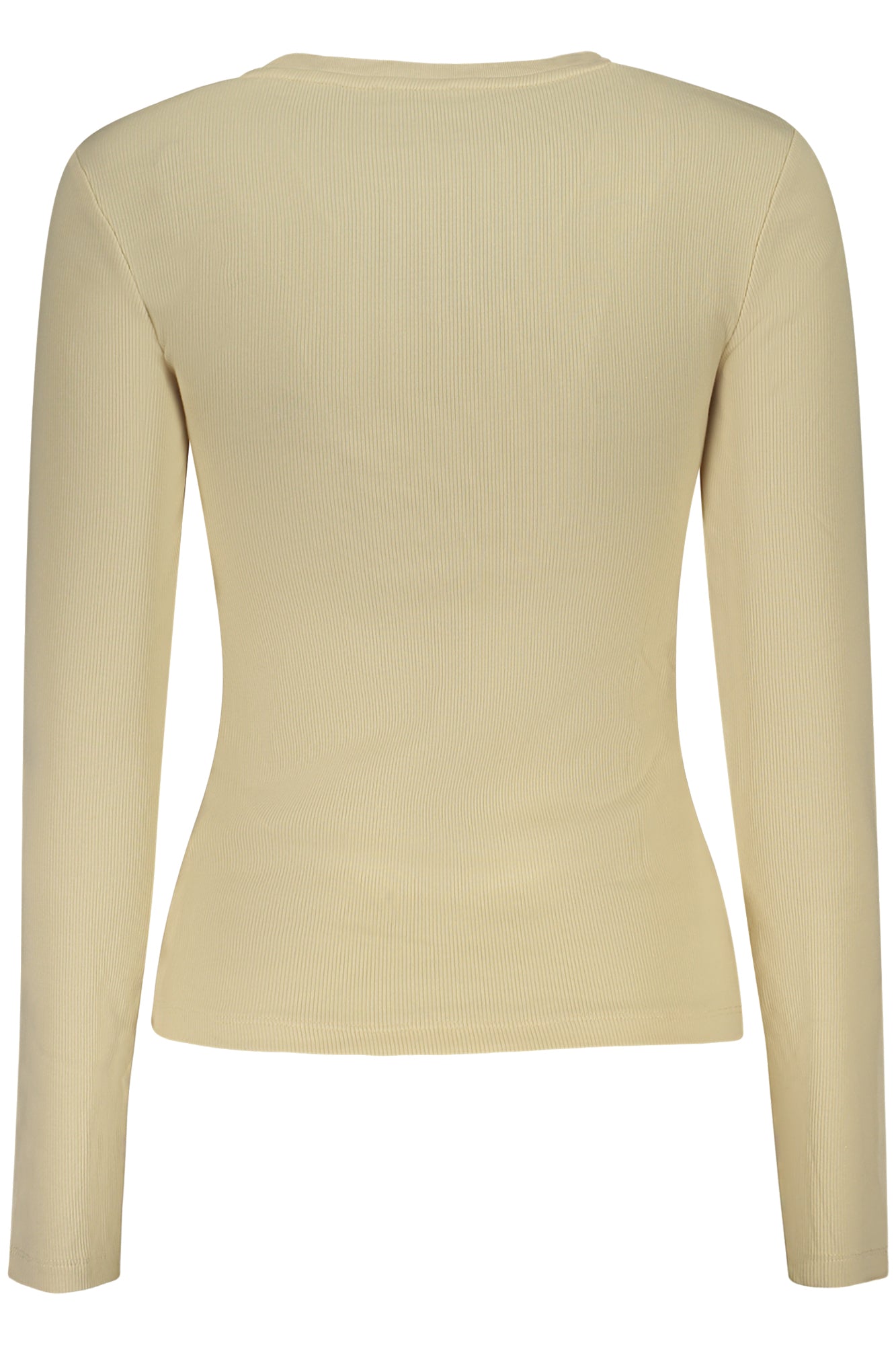 W5BP01KA0H1_BEG1W7 – Elegantes Langarmshirt in Beige - Raffungen & Stickerei-Details Damen – Größe: S, M, L, XL – Farbe: Beige