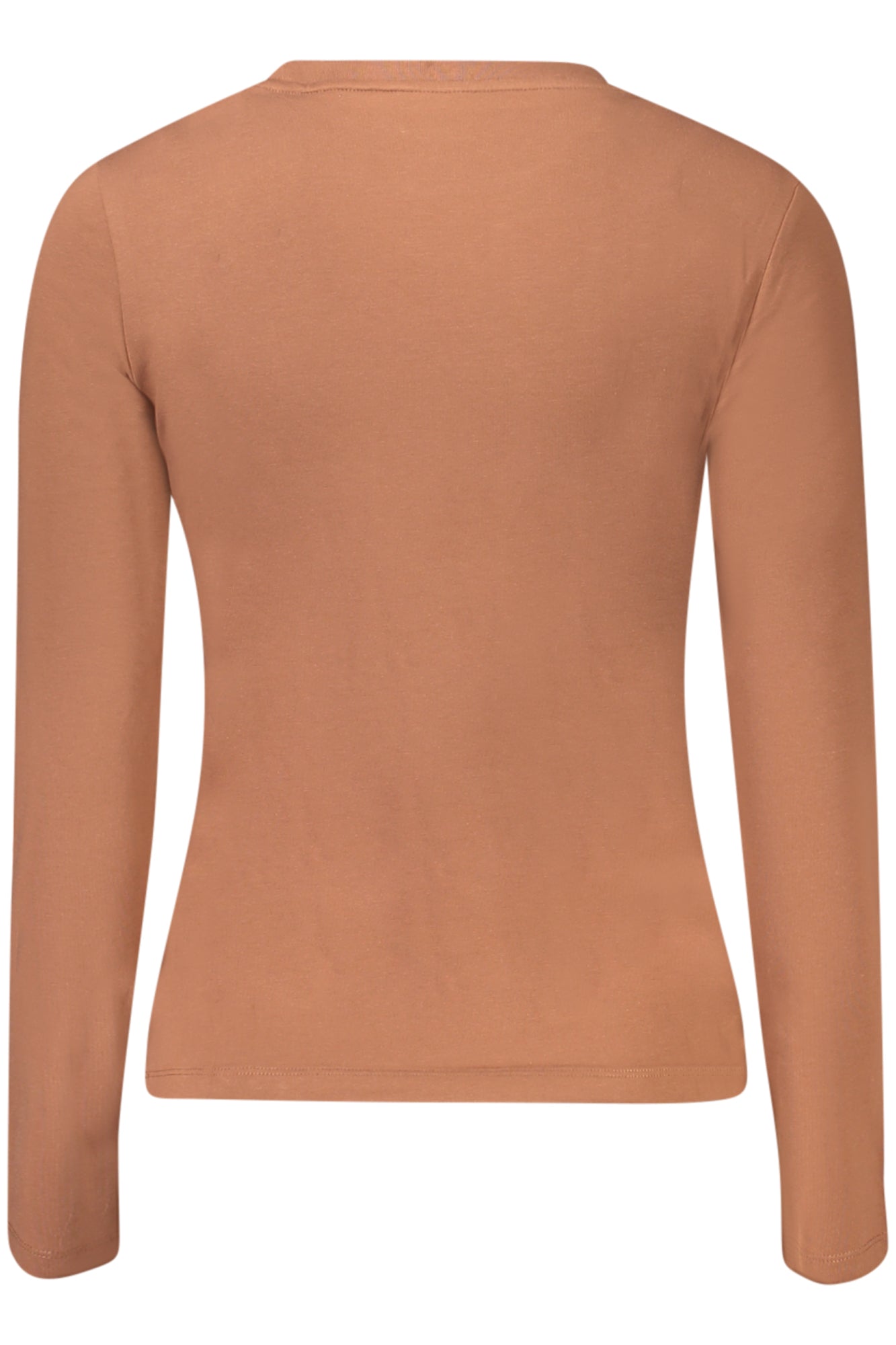 W4YI22J1314_MAA10W – Damen Langarmshirt Braun mit Stickerei – Nachhaltige Bio-Baumwolle – Größe: S, M, L, XL, 2XL – Farbe: Marrone