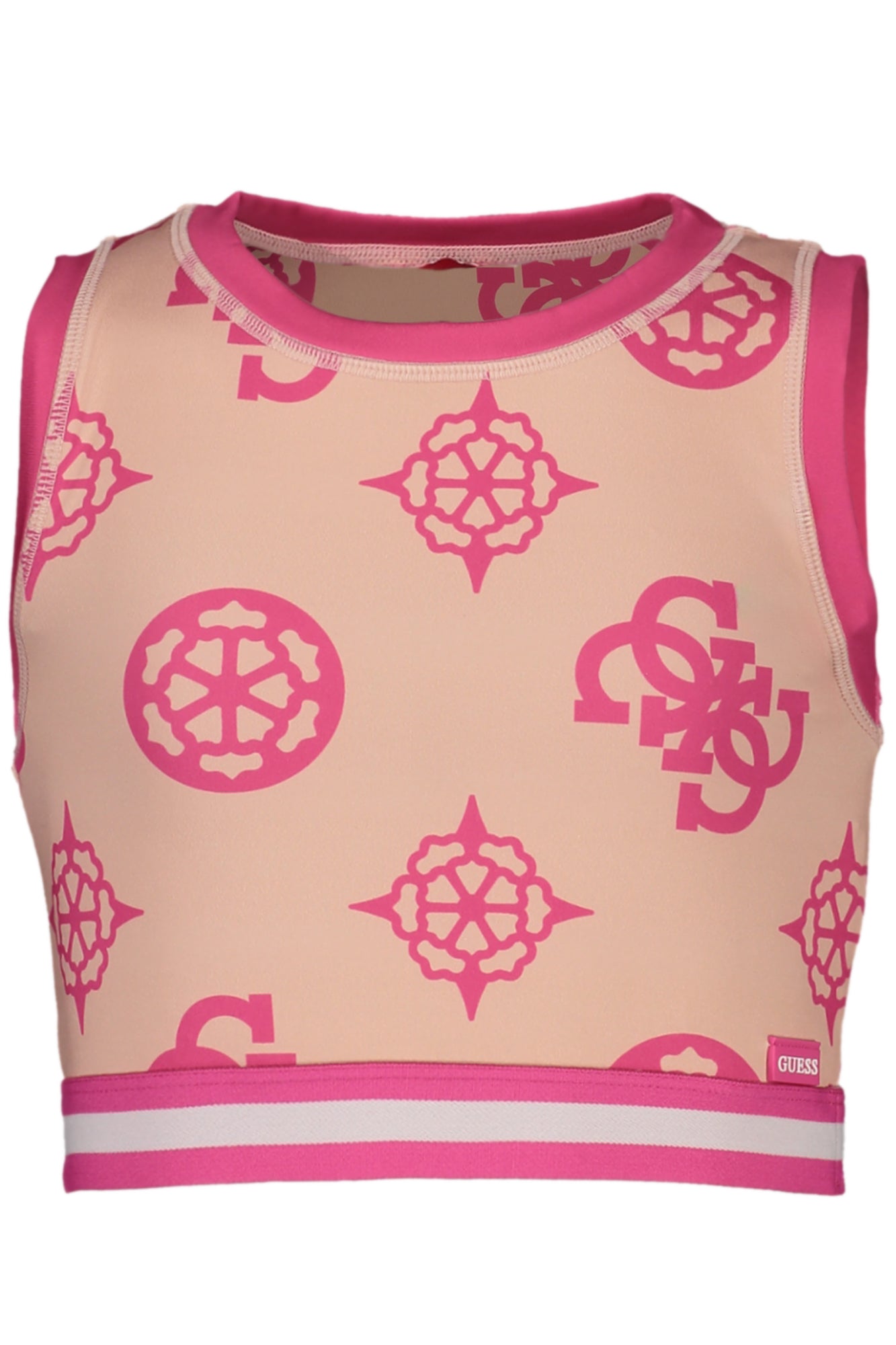 J3YI39MC03W_RSF6X5 – Rosa Mädchenoberteil mit Breiten Trägern und Kontrastdetails – Größe: 7A – Farbe: Rosa