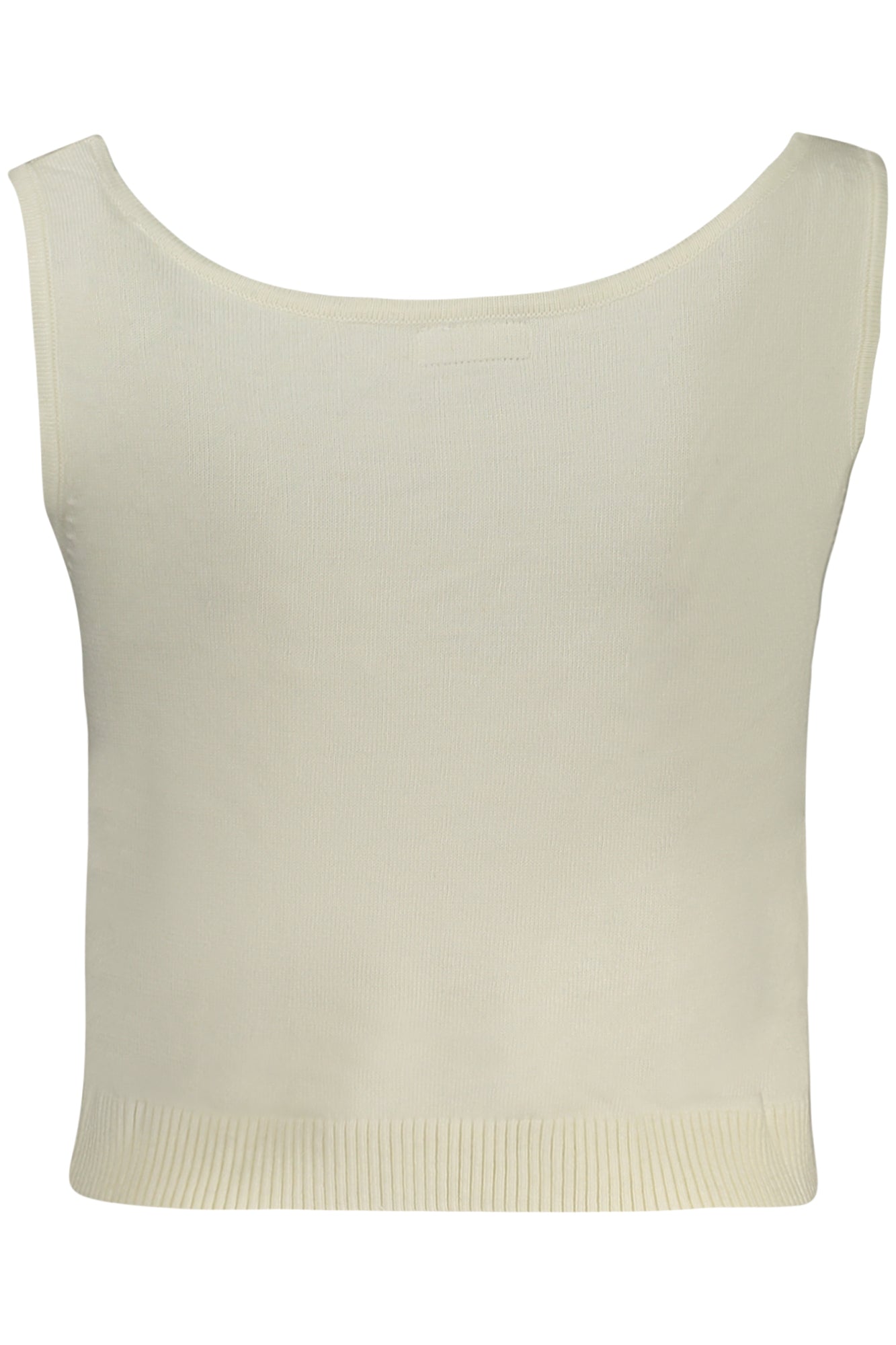 W4BR17Z3HO2_BIG293 – Damen Tanktop Weiß mit Breiten Trägern und Stickerei-Verzierung – Größe: XS, S, M – Farbe: Bianco