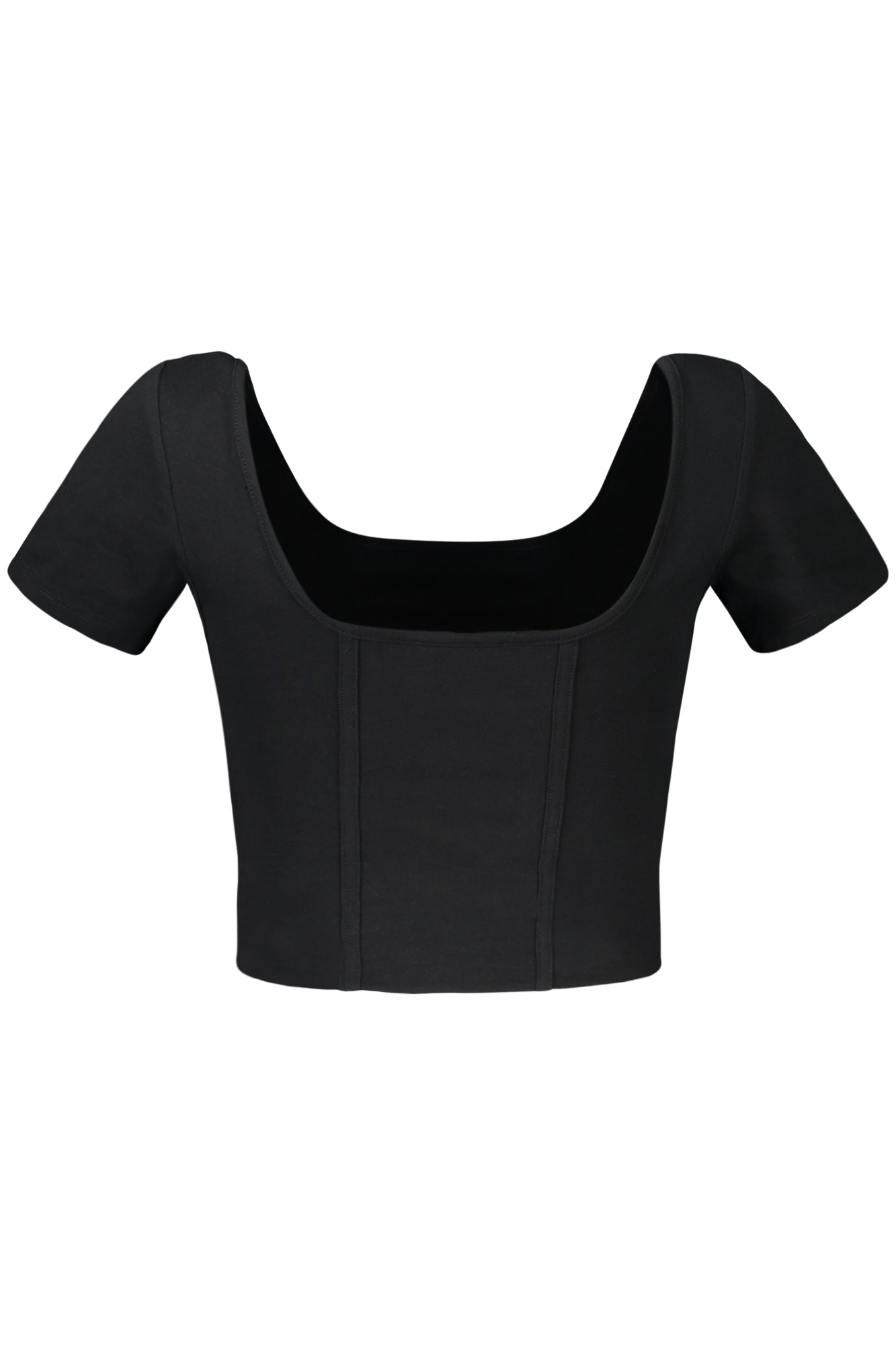 V4GP16J1314_NEJBLK – Elegantes Damen-Top in Schwarz mit Stickerei aus Bio-Baumwolle – Größe: M – Farbe: Nero
