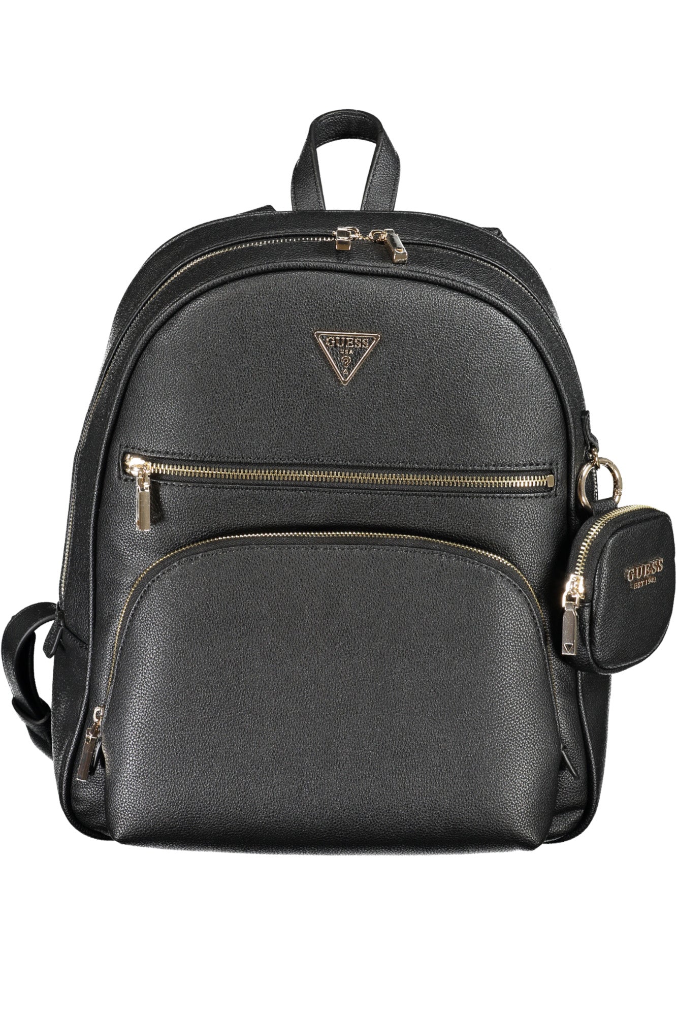 BG900633_NEBLACK – Eleganter Damenrucksack: Schwarz, praktisch und verstellbar – Größe: Standard