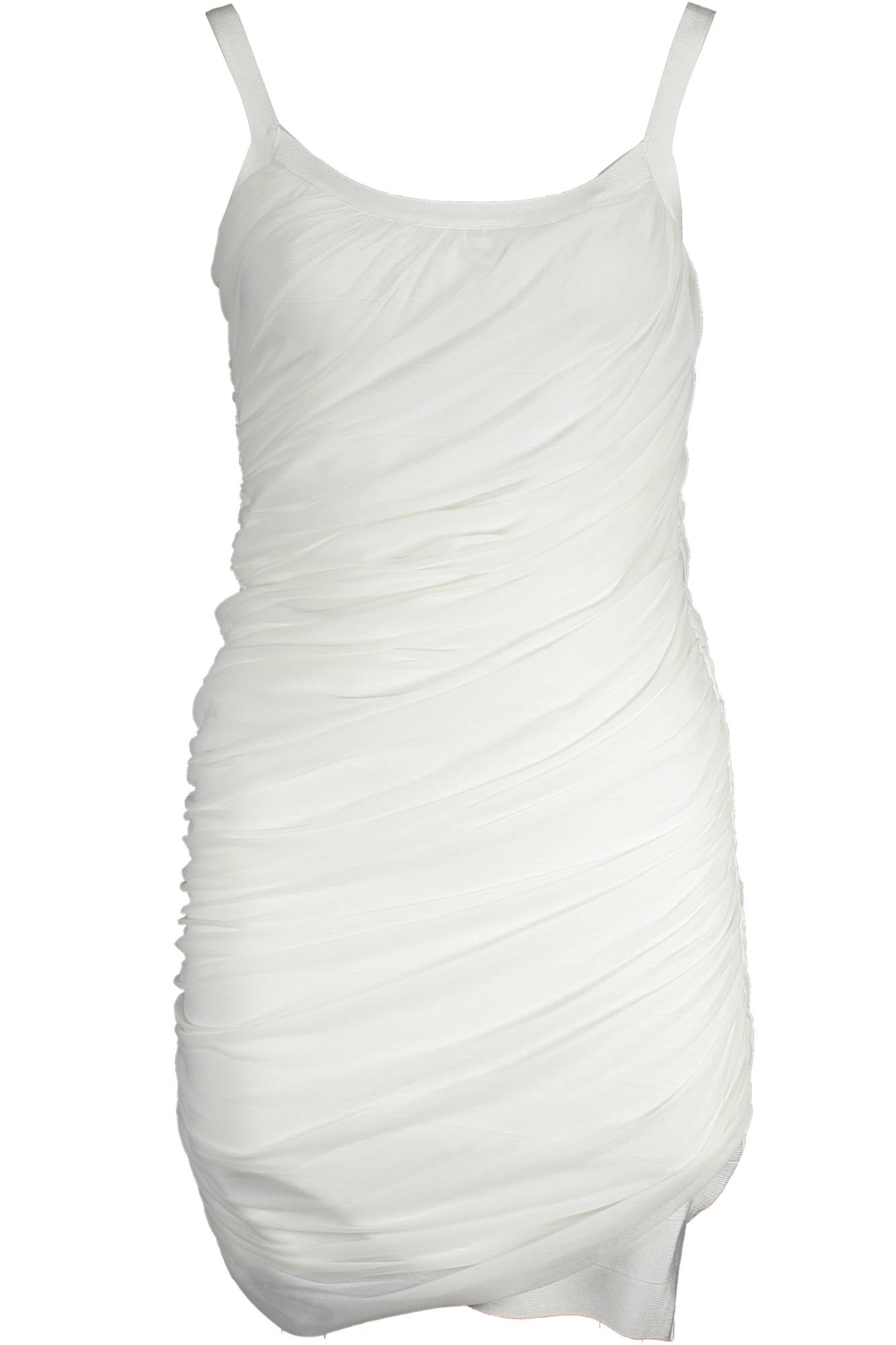 0GG7395036Z_BIANCO_TWHT – Elegantes Weißes Damen-Trägerkleid mit Rückenreißverschluss – Größe: XL – Farbe: Bianco