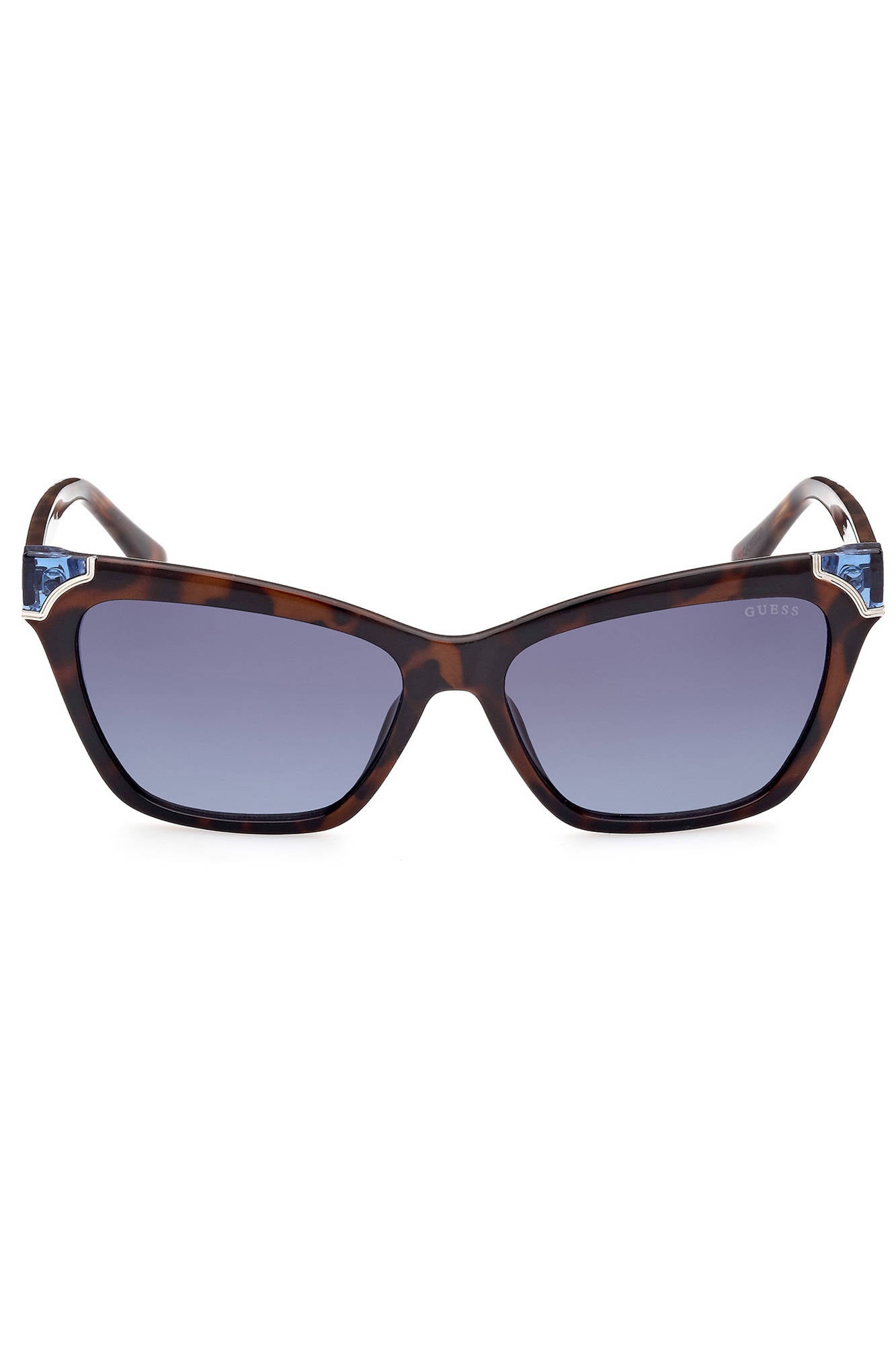 GU7840S_NERO_53W – Elegante Damen Sonnenbrille mit eckigen Gläsern und schwarzem Gestell – Größe: UNI – Farbe: Nero