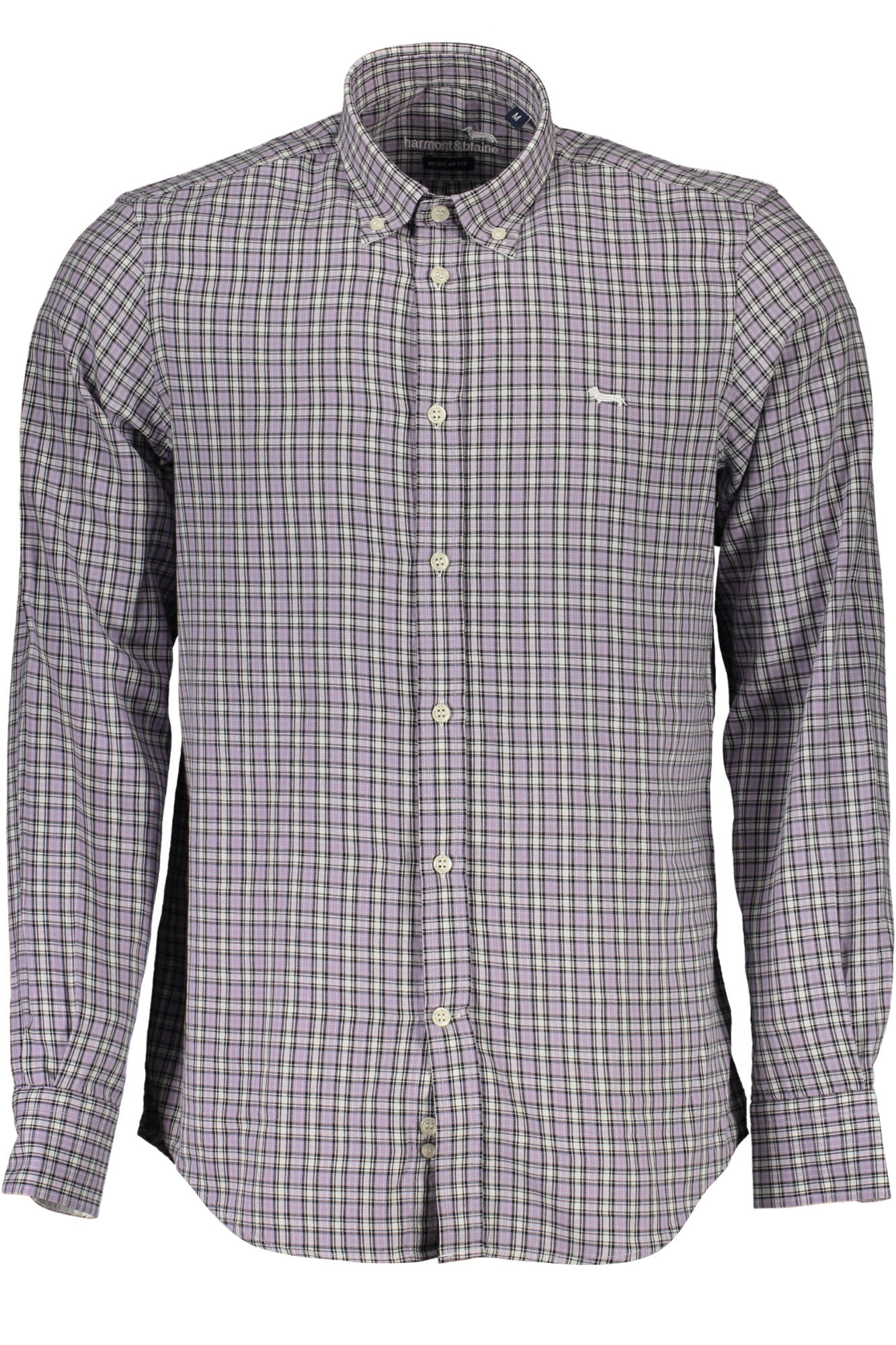 CRI011012059_VIOLA_529 – Violettes Herrenhemd: Regular Fit, Button-Down, Kontrastdetails – Größe: S, M, L, XL, 2XL, 3XL – Farbe: Viola