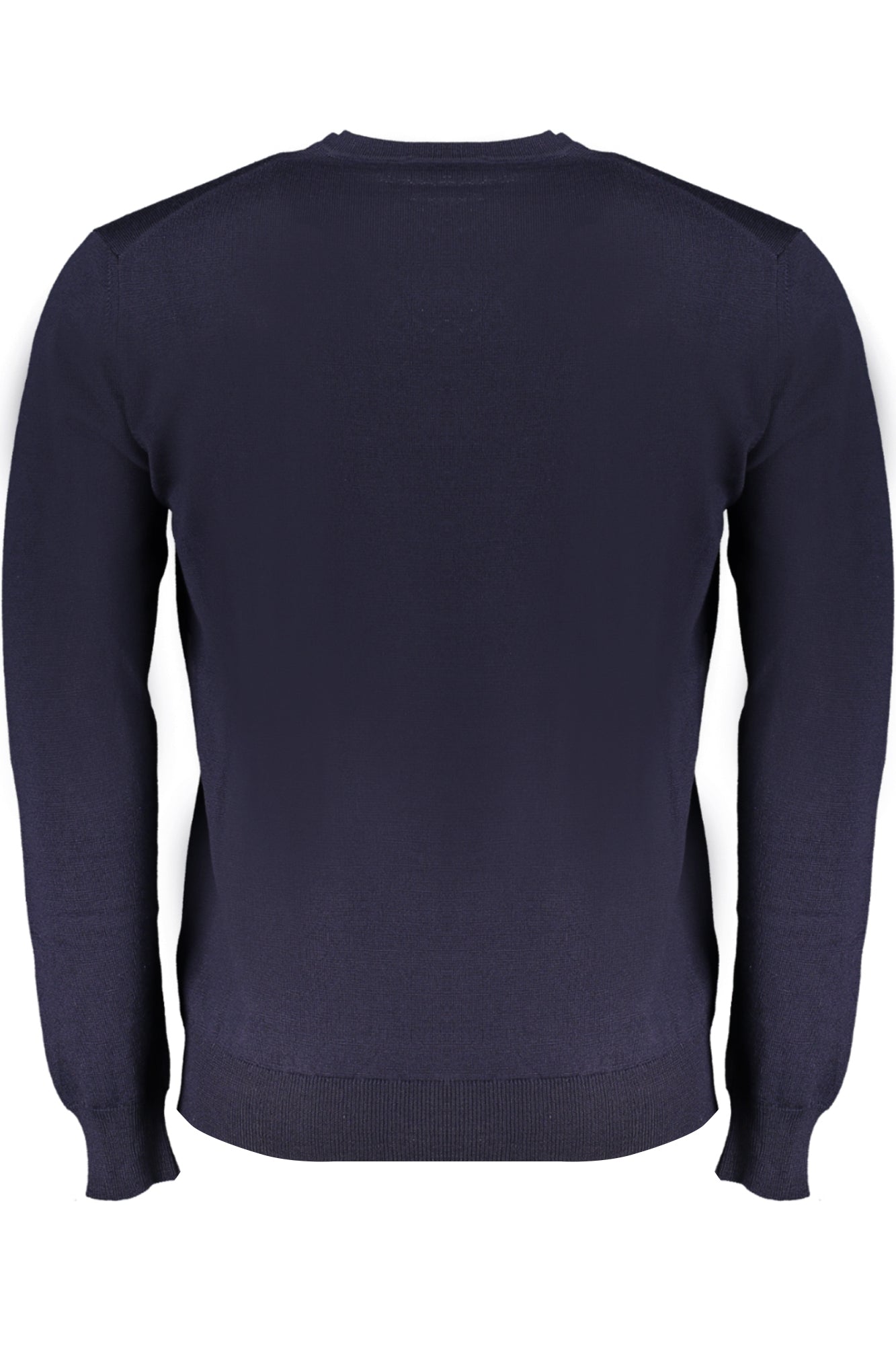 HRM001030478_BL801 – Eleganter blauer Herrenpullover mit Rundhals und Stickerei-Details – Größe: S, M, L, XL, 2XL – Farbe: Blu