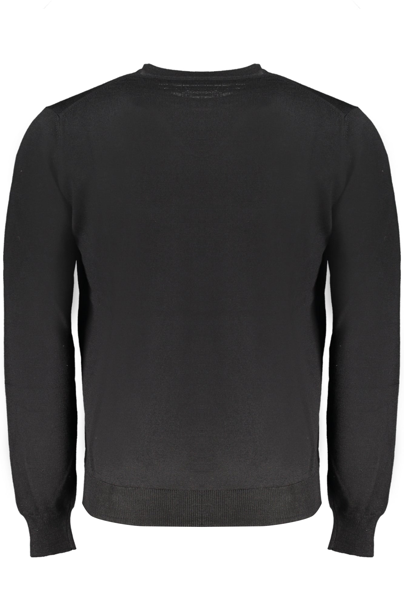 HRM001030478_NE999 – Eleganter Schwarzer Herrenpullover mit Logo-Stickerei und Rundhals – Größe: S, M, L, XL, 2XL – Farbe: Nero