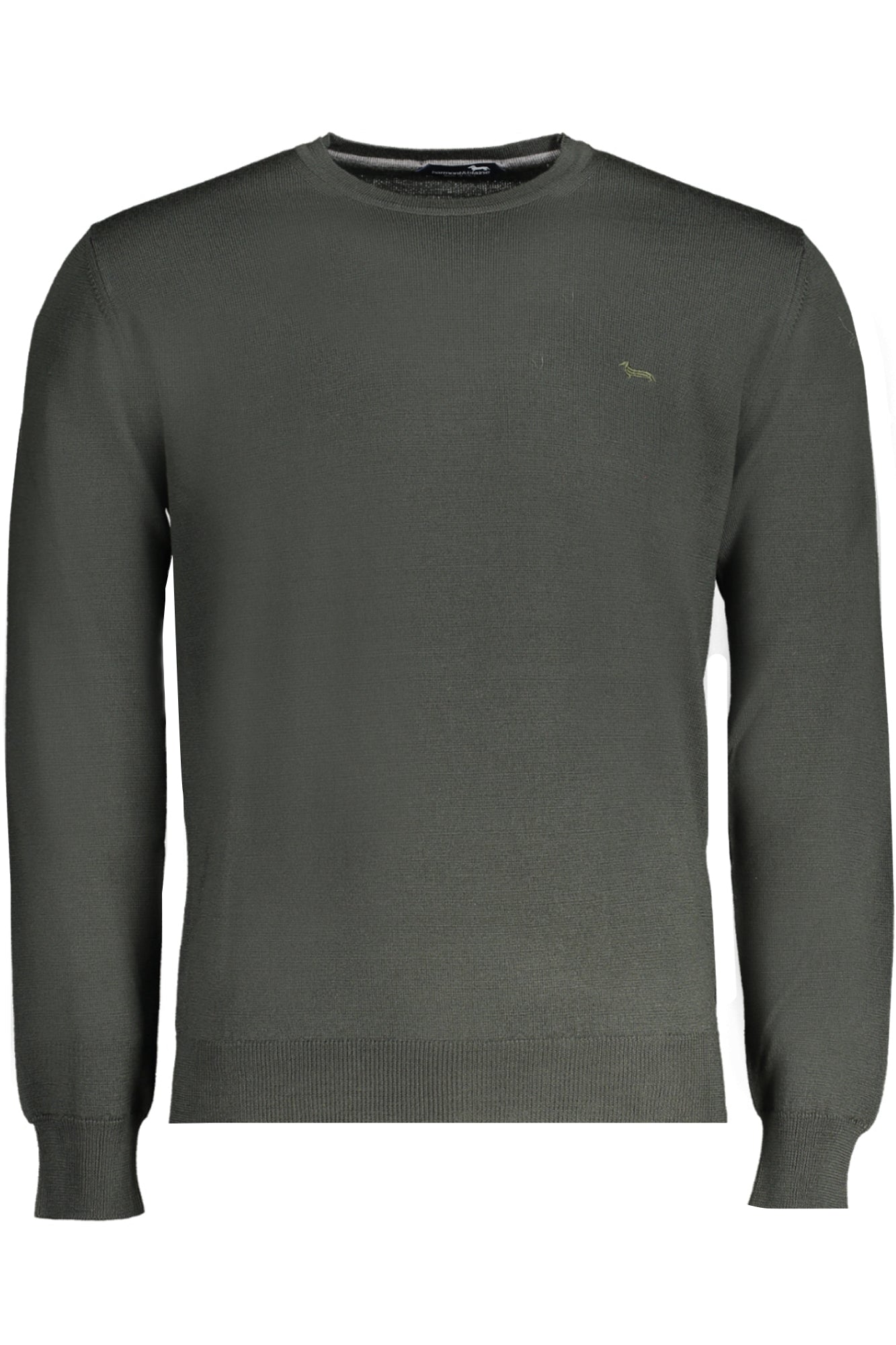 HRM001030478_VE602 – Grüner Herrenstrickpullover mit Stickerei – Langarm & Rundhals – Größe: S, M, L, XL, 2XL – Farbe: Verde