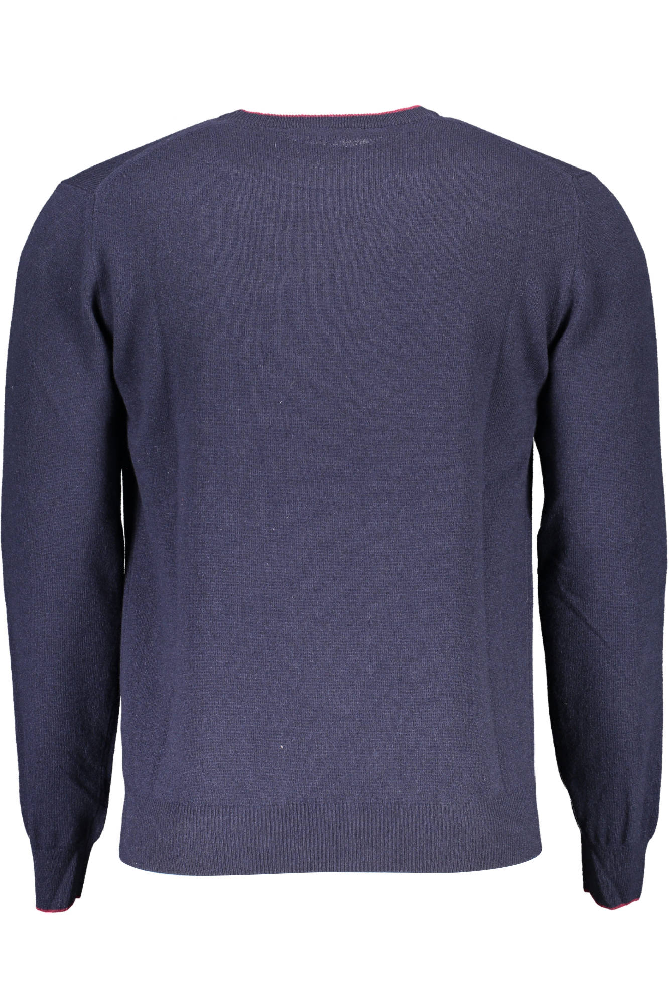 HRG007030187_BLU_845 – Eleganter Herrenpullover Blau mit Kontrastdetails und Logo – Größe: 2XL, XL – Farbe: Blu