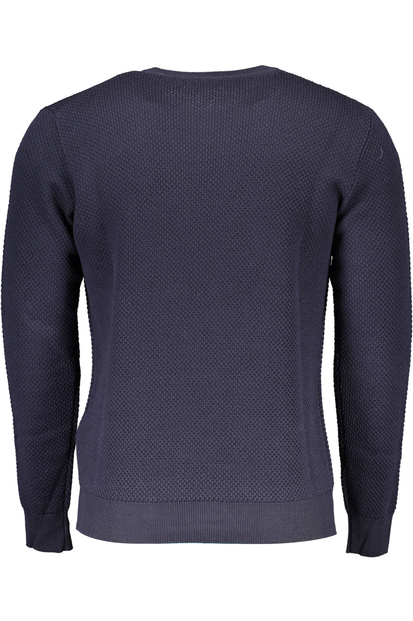 HRI486030277_BLU_801 – Eleganter Herrenpullover in Blau mit Rundhals und Stickerei-Details – Größe: 2XL – Farbe: Blu