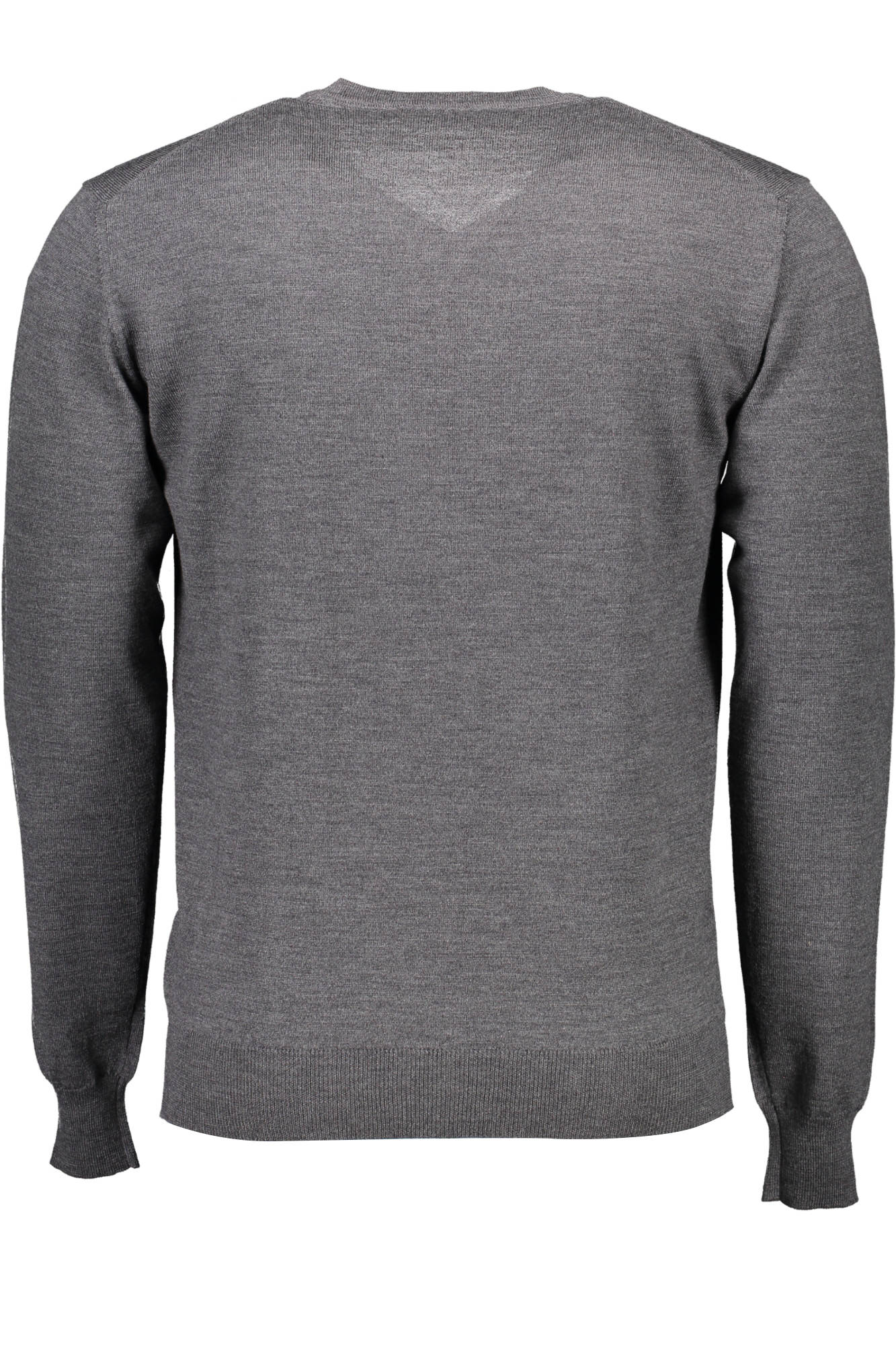 HRG002030478_GRIGIO_901 – Eleganter Langarm V-Pullover in Grau mit Logo für Herren – Größe: XL, 2XL, 3XL – Farbe: Grigio