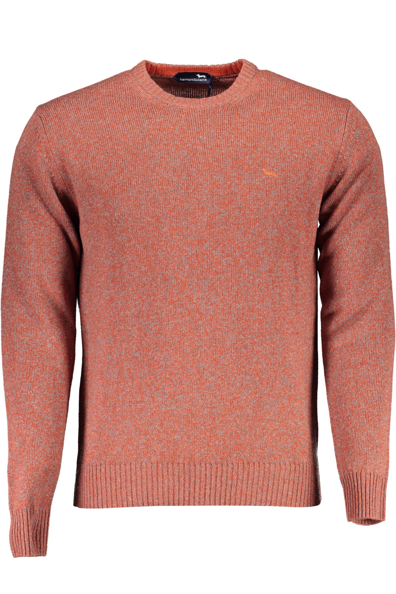 HRI396030646_ROSSO_406 – Eleganter Herrenpullover in Rot mit Kontrastdetails und Logo-Stickerei – Größe: XL, 2XL, M – Farbe: Rosso