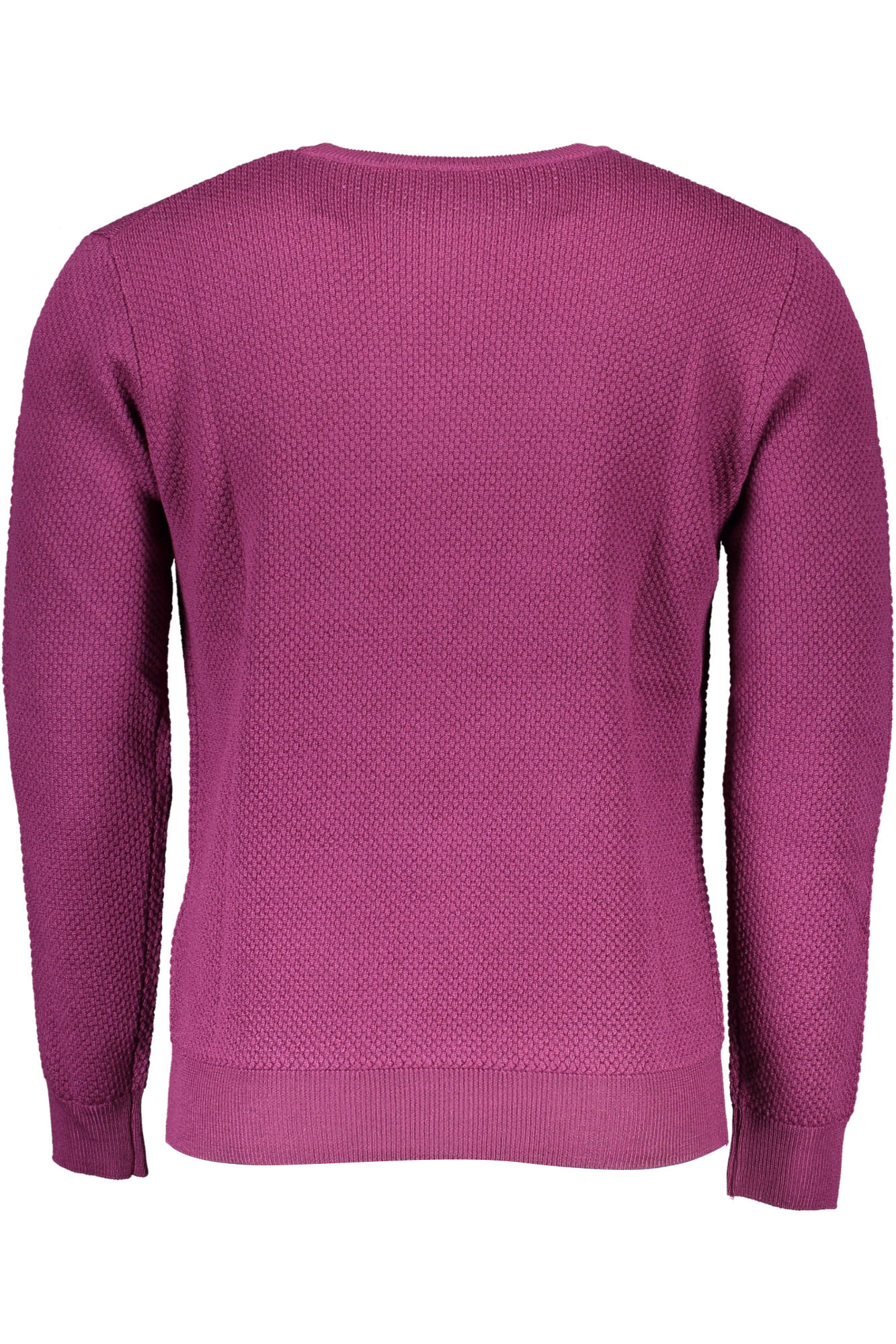 HRI486030277_VIOLA_521 – Lila Herren-Pullover mit Stickerei und Kontrasten – Eleganz pur – Größe: XL, 2XL – Farbe: Viola