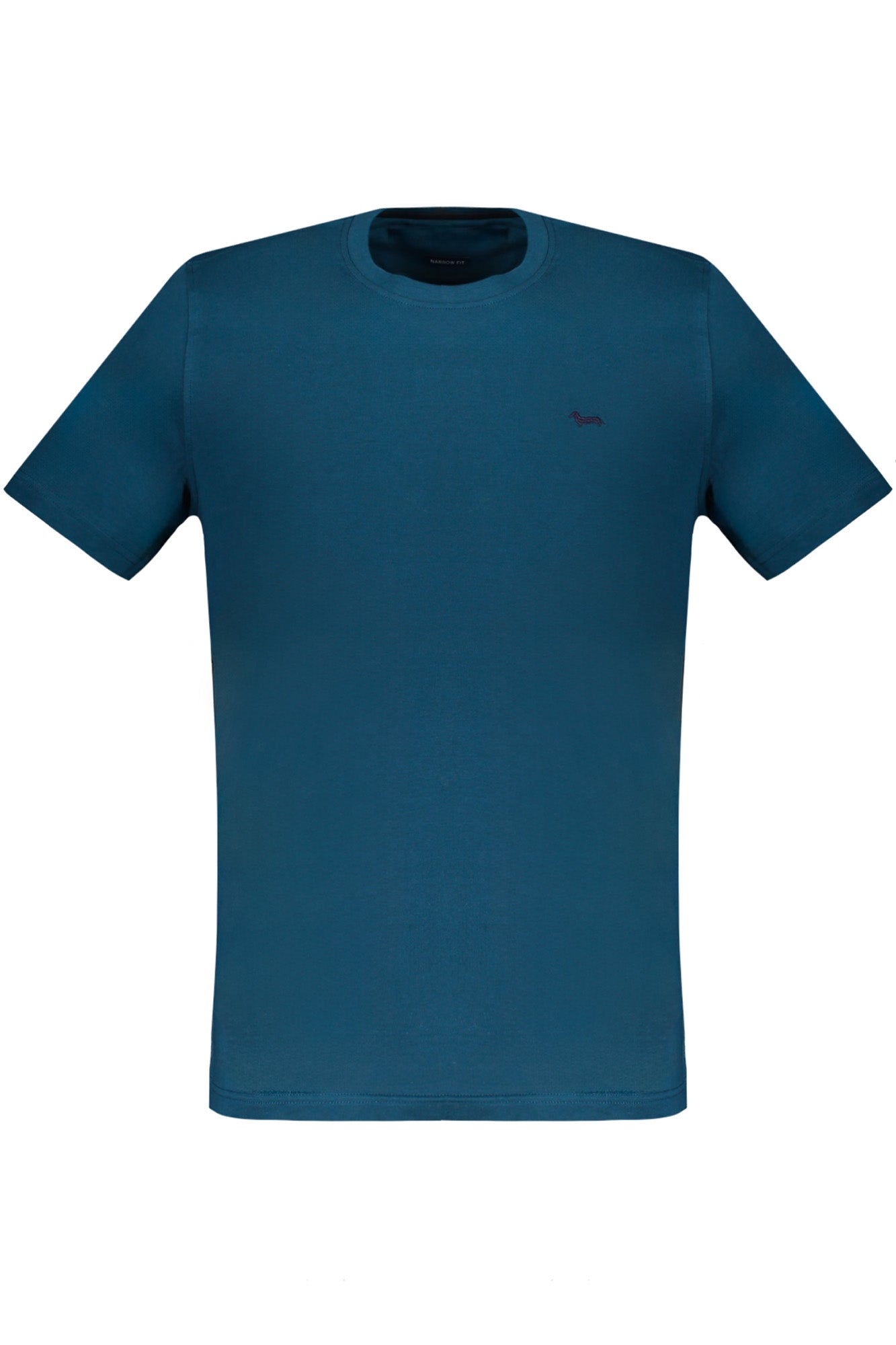 INM001021055_BL846 – Herren T-Shirt: Kurzarm, Slim Fit, Blau mit Stickerei Logo – Größe: S, M, L, XL, 2XL – Farbe: Blu