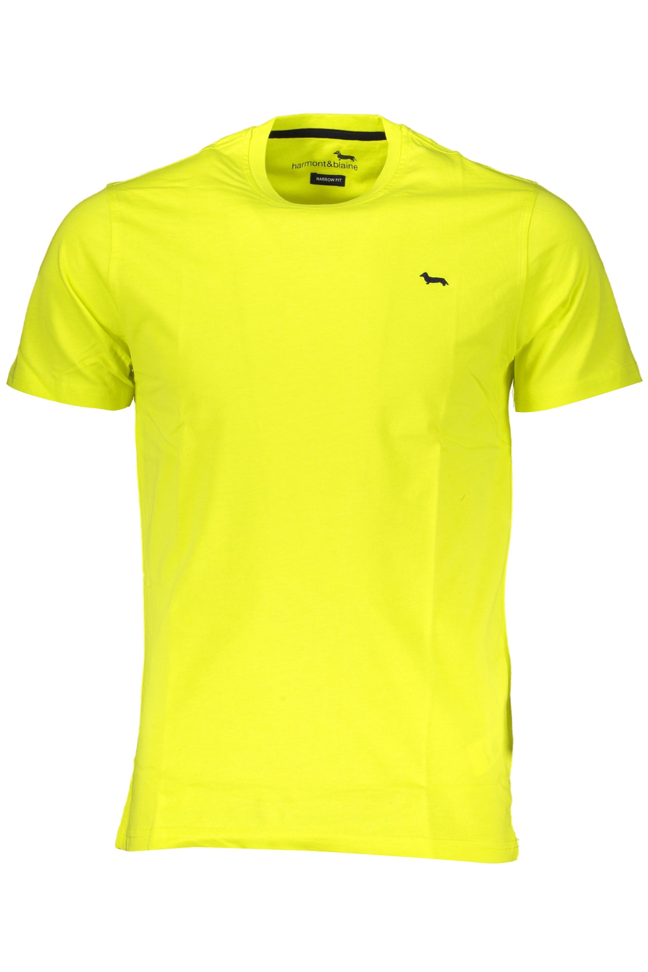INK001021223_GI641 – Herren Slim Fit Gelbes T-Shirt mit Stickerei & Logo – Kurzarm, Rundhals – Größe: L, XL, 2XL, 3XL – Farbe: Giallo