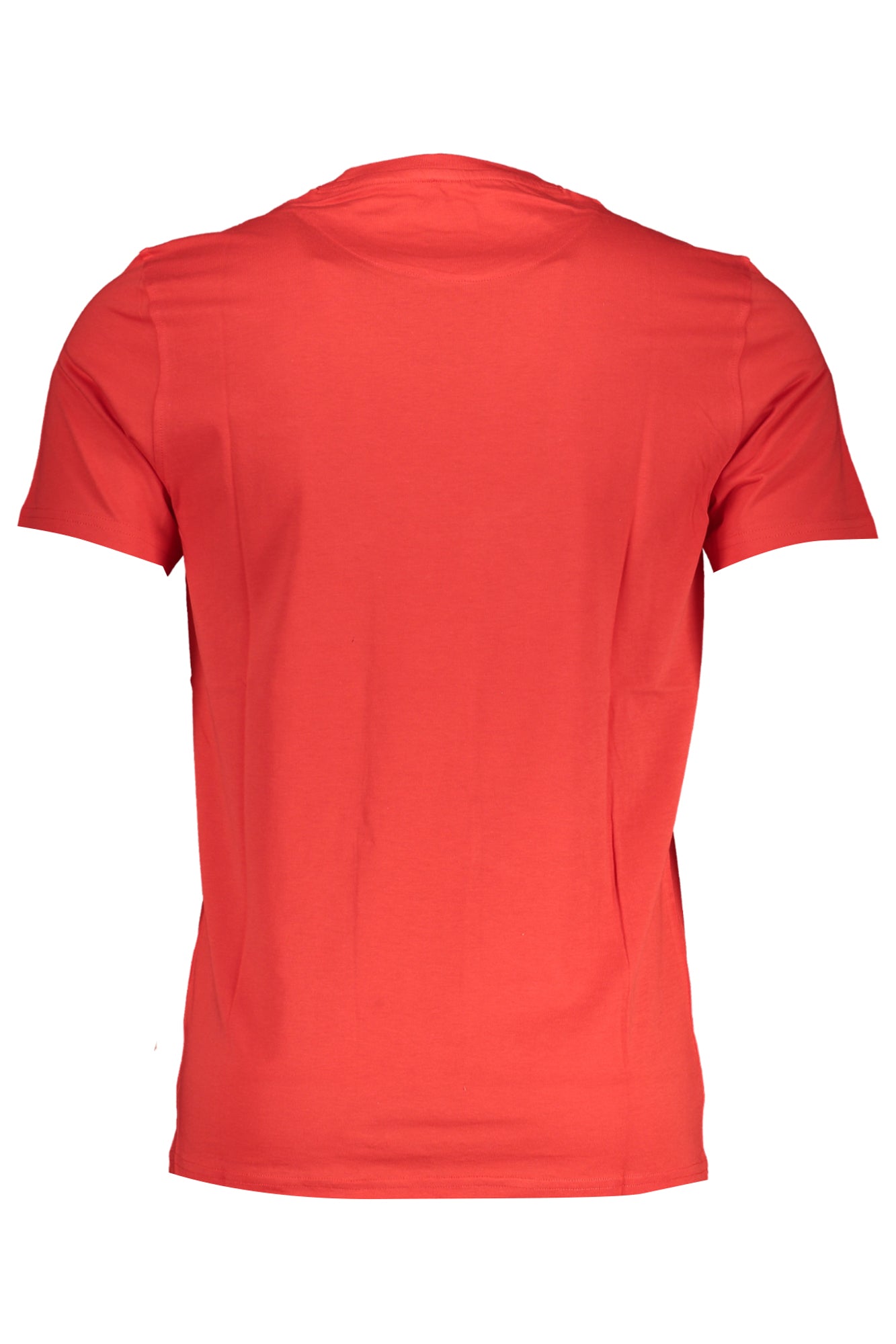 INL001021223_RO510 – Rotes Herren T-Shirt mit Stickerei: Kurzarm, schmaler Schnitt, Rundhals – Größe: S, M, L, XL, 2XL, 3XL – Farbe: Rosso