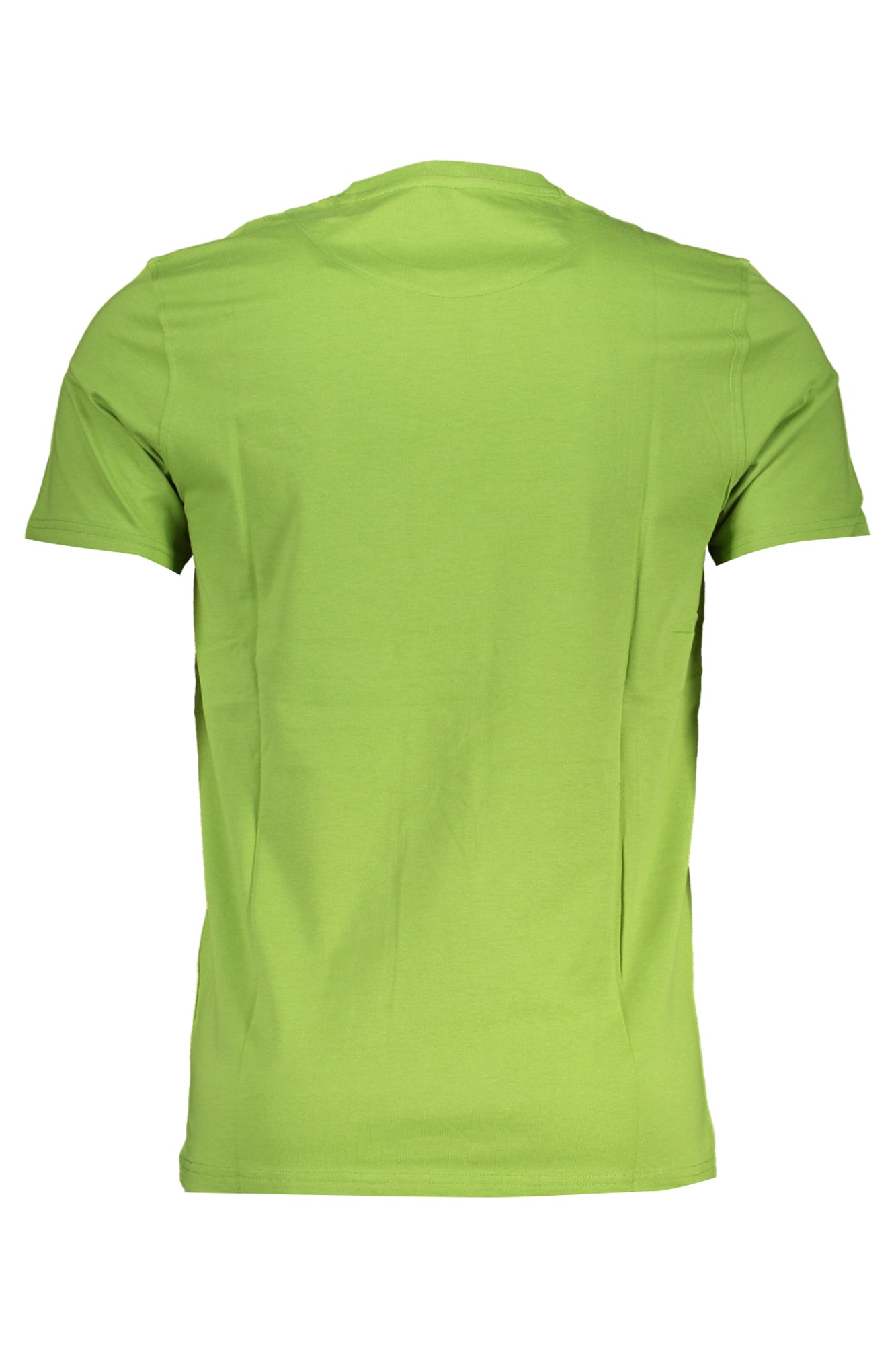 INL001021223_VE600 – Grünes Herren Kurzarm-Shirt, schmaler Schnitt, mit Stickerei-Logo – Größe: S, M, L, XL, 2XL – Farbe: Verde