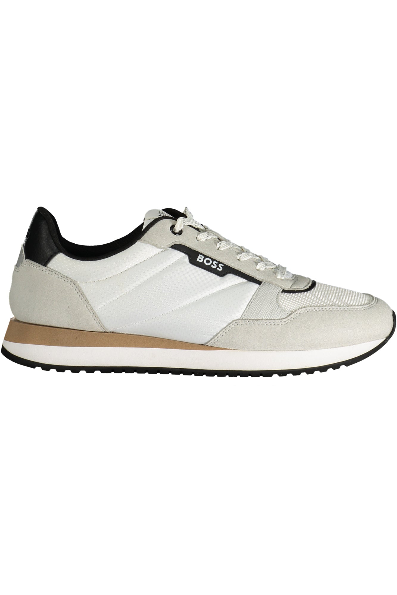 50503715_BI121 – Eleganter Herrensportschuh in Weiß mit Kontrastdetails und Logo – Größe: 40, 44, 45 – Farbe: Bianco