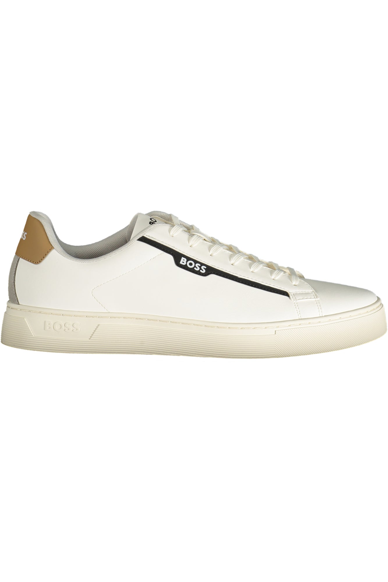 50502869_BI122 – Moderner Herrensportschuh in Weiß mit Kontrastdetails und Logo – Größe: 40, 45 – Farbe: Bianco