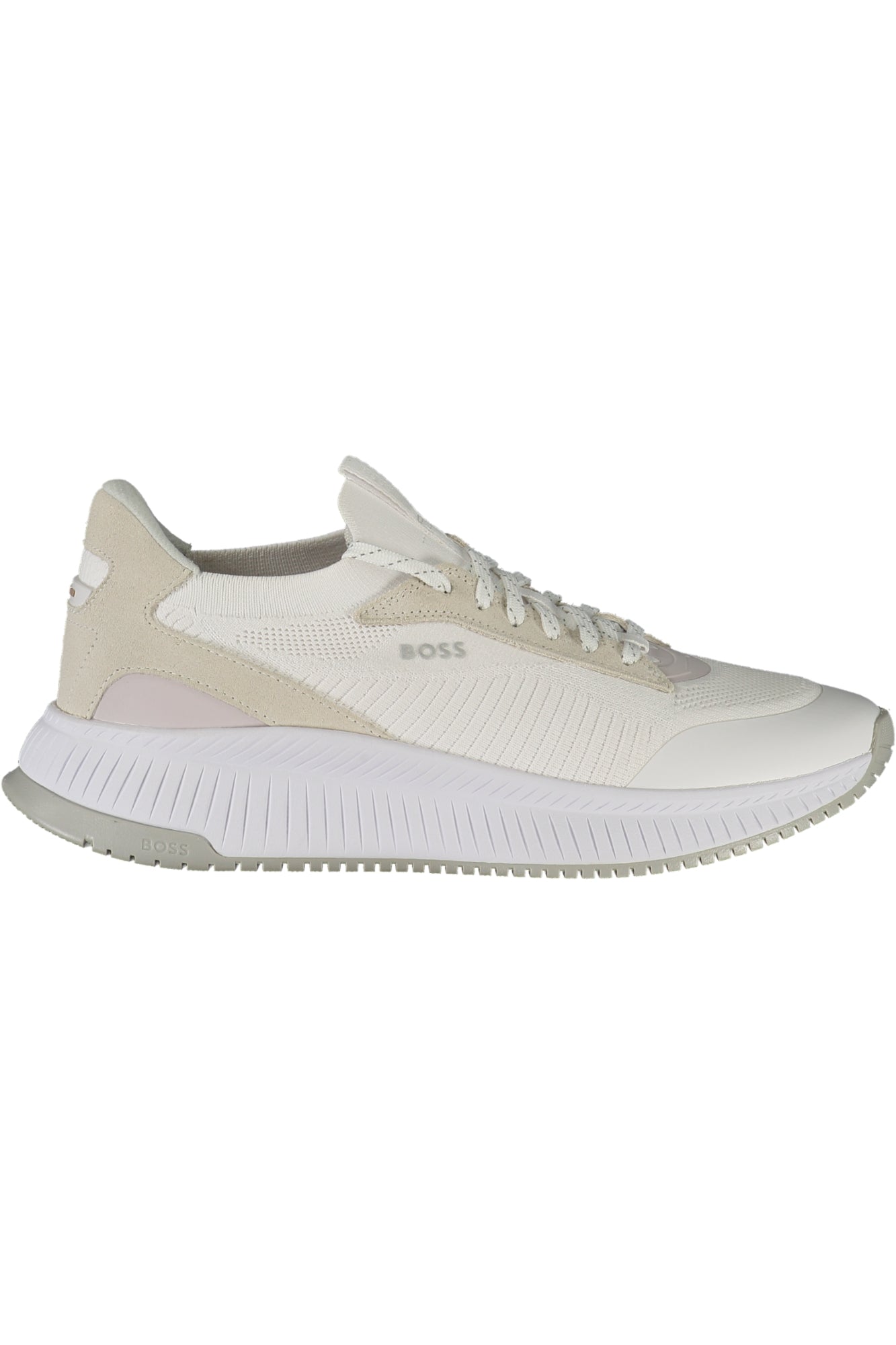 50523113TTNMEVO_BI100 – Weiße Herrensneaker mit Kontrastdetails und Schnürsenkeln – Größe: 40, 42, 43, 45, 39, 41, 44 – Farbe: Bianco