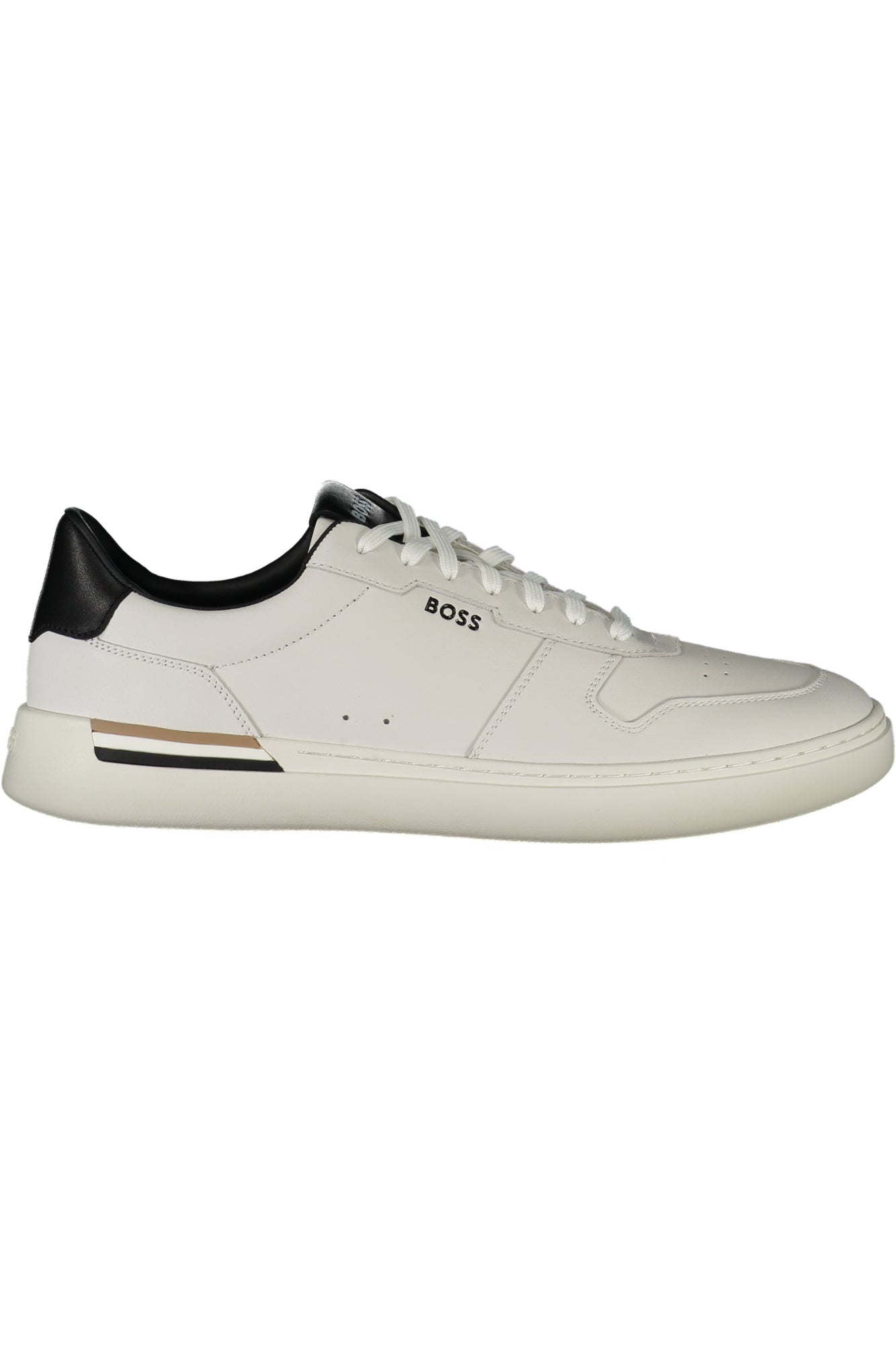 50542538CLINTTENN_BI140 – Eleganter Herrensneaker: Weiß mit Kontrastdetails und Schnürung – Größe: 39, 40, 41, 42, 43, 45, 44 – Farbe: Bianco
