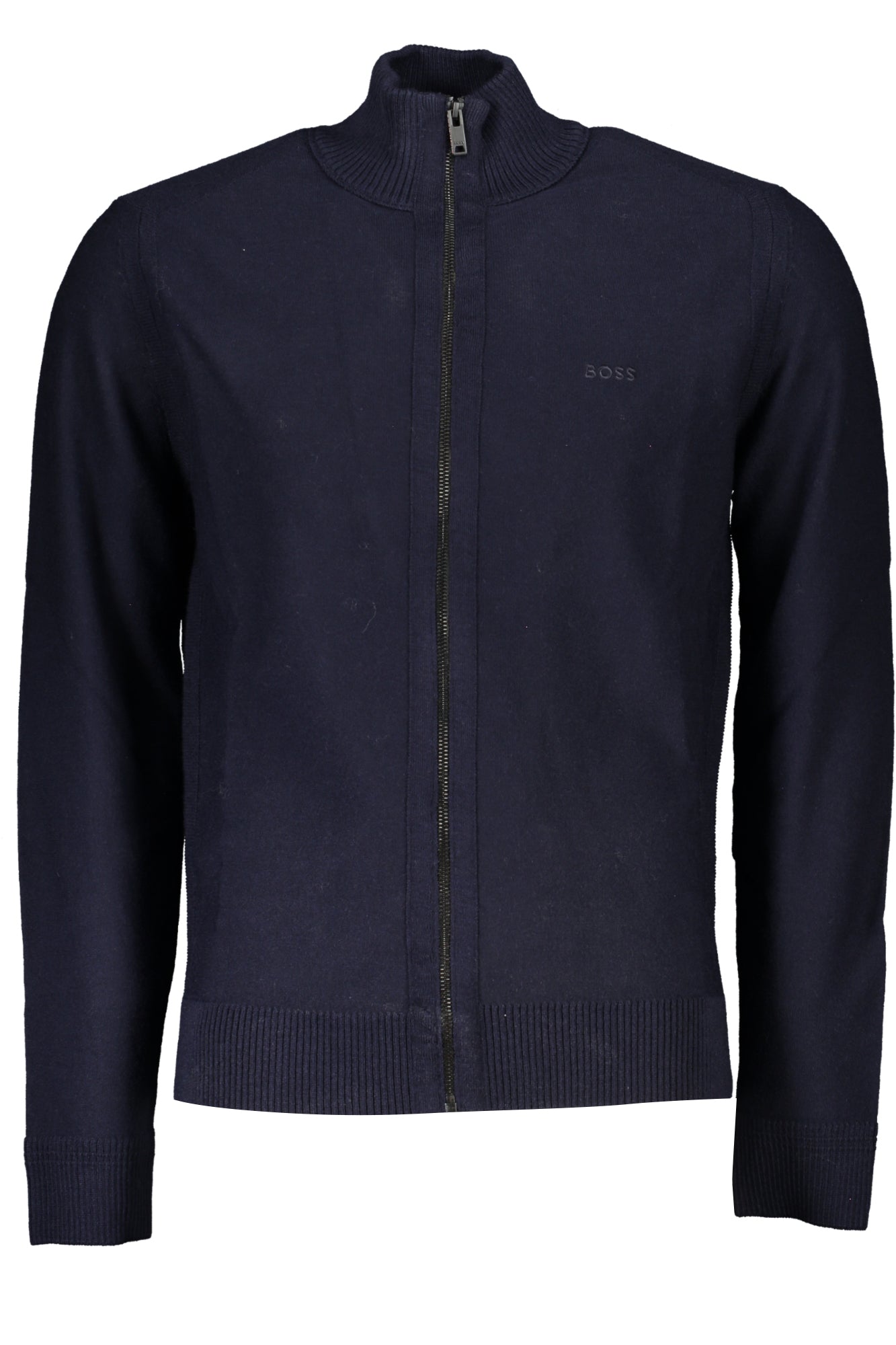 50501750AVACFZ_BL404 – Eleganter blauer Herren-Cardigan mit Reißverschluss und Stickerei – Größe: S, M, XL, 2XL – Farbe: Blu