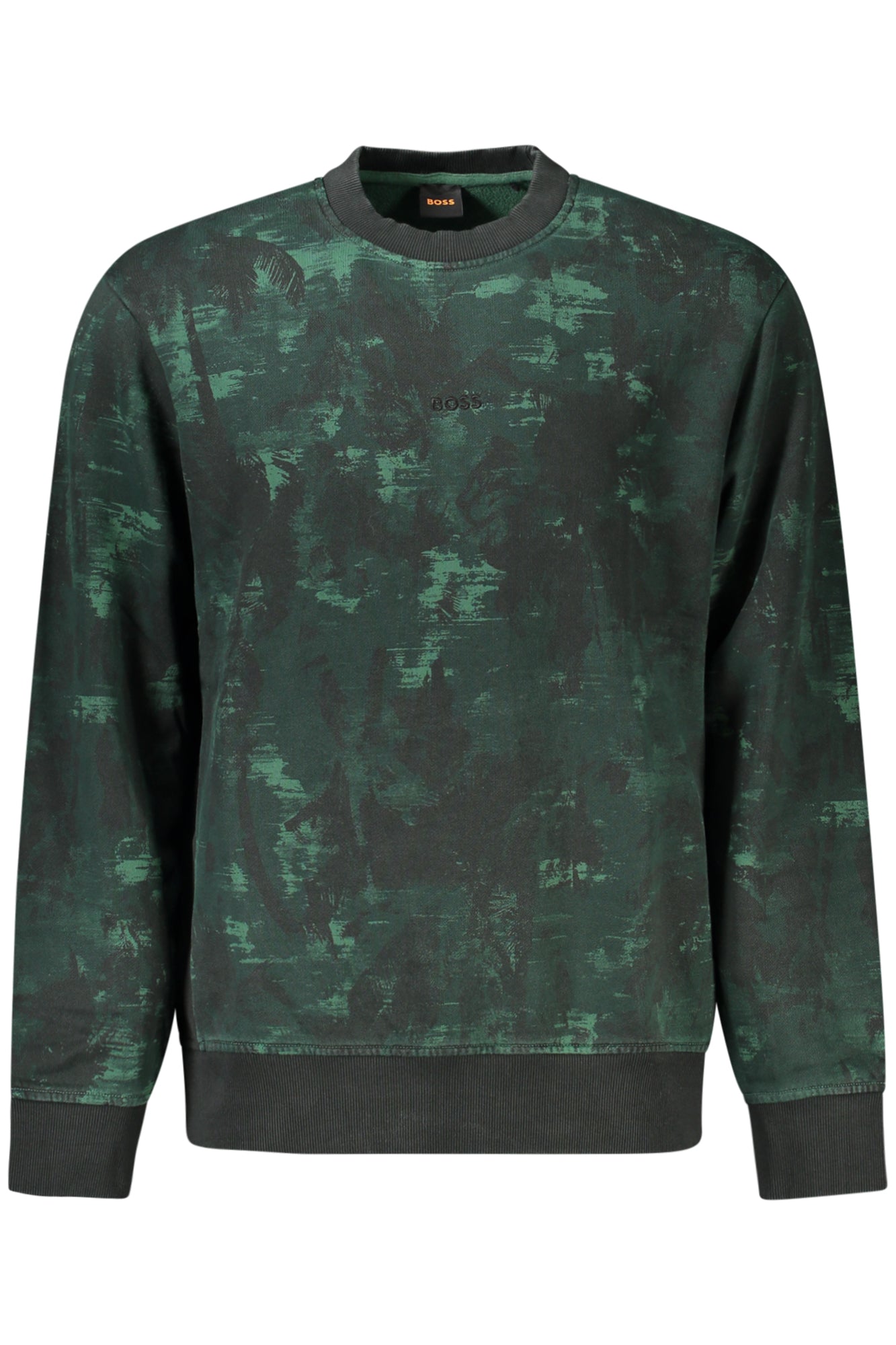 50531291WEJUNGLE_VE350 – Grünes Herren-Sweatshirt: Langarm, rundhals, mit Stickerei – Größe: S, M, L, XL, 2XL – Farbe: Verde
