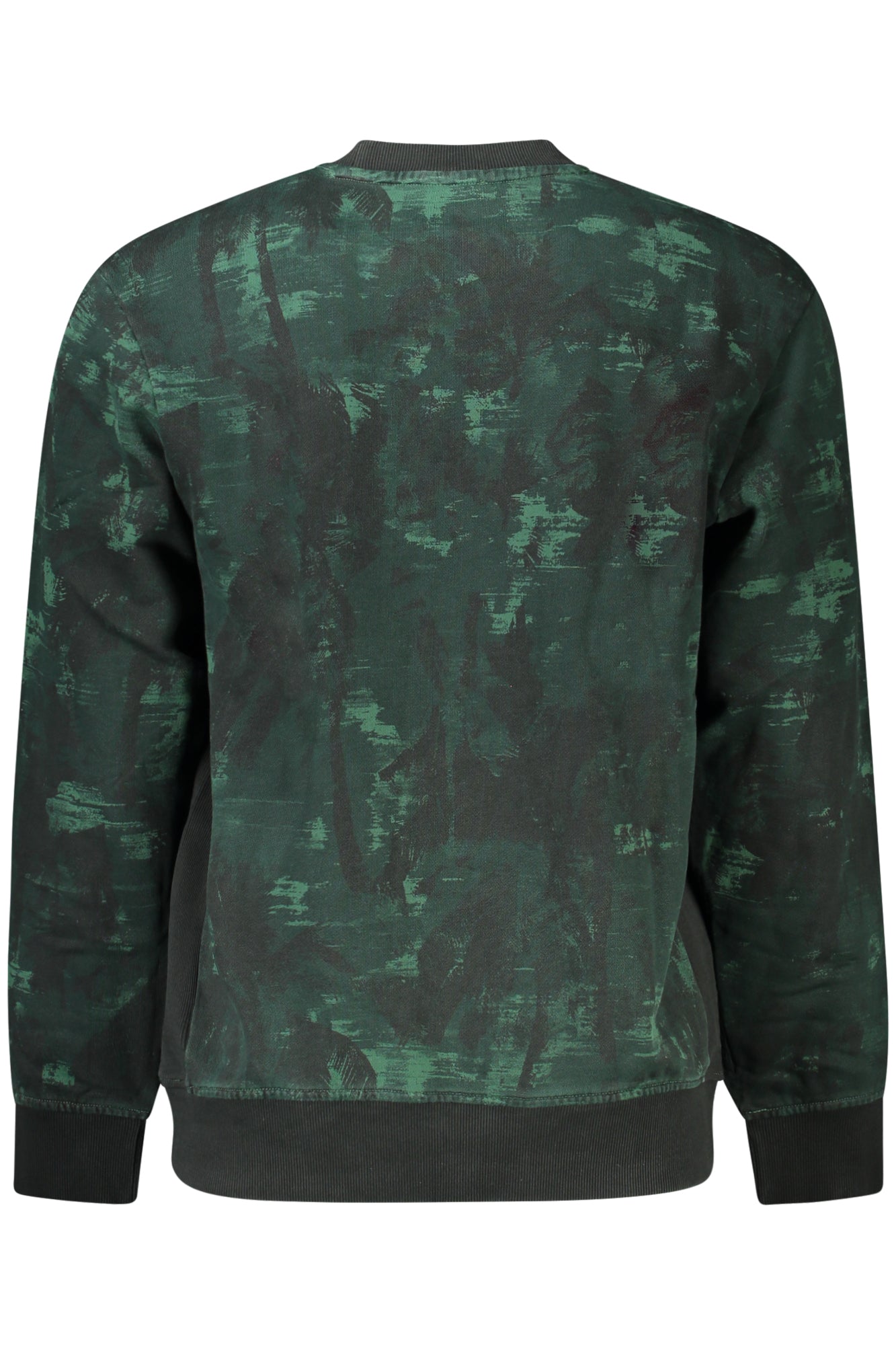 50531291WEJUNGLE_VE350 – Grünes Herren-Sweatshirt: Langarm, rundhals, mit Stickerei – Größe: S, M, L, XL, 2XL – Farbe: Verde