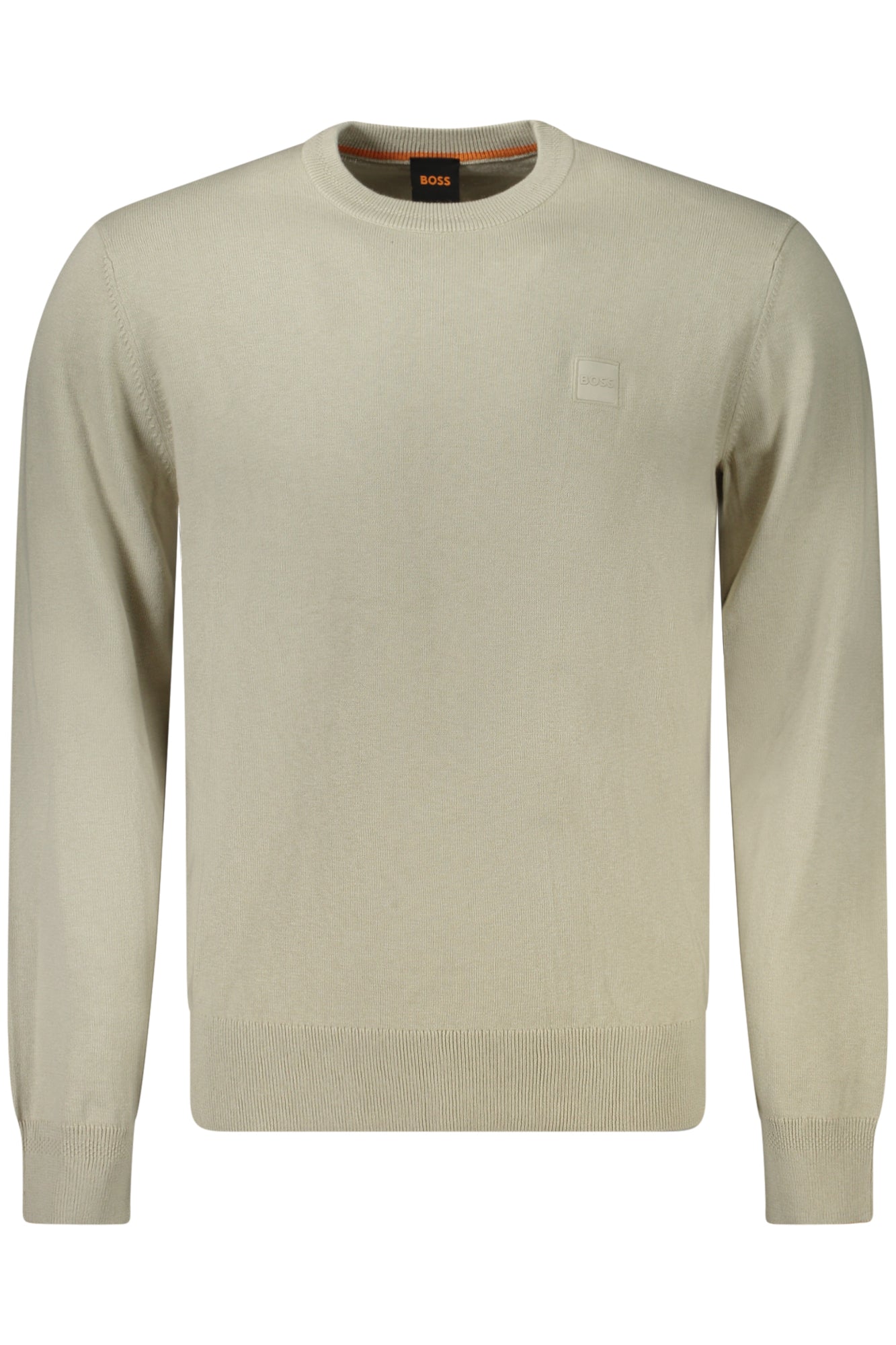 50471343KANOVANO_BE271 – Stilvoller Herrenpullover Beige mit Rundhalsausschnitt und Applikation – Größe: S, M, L, XL, 2XL – Farbe: Beige