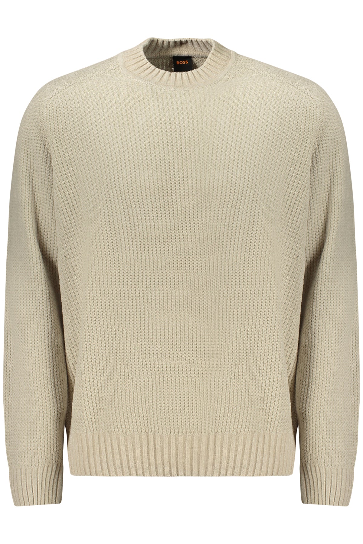 50523568AMARSON_BE271 – Beiger Herrenpullover: Langarmshirt aus Chenille mit Rundhalsausschnitt – Größe: S, M, L, XL, 2XL – Farbe: Beige
