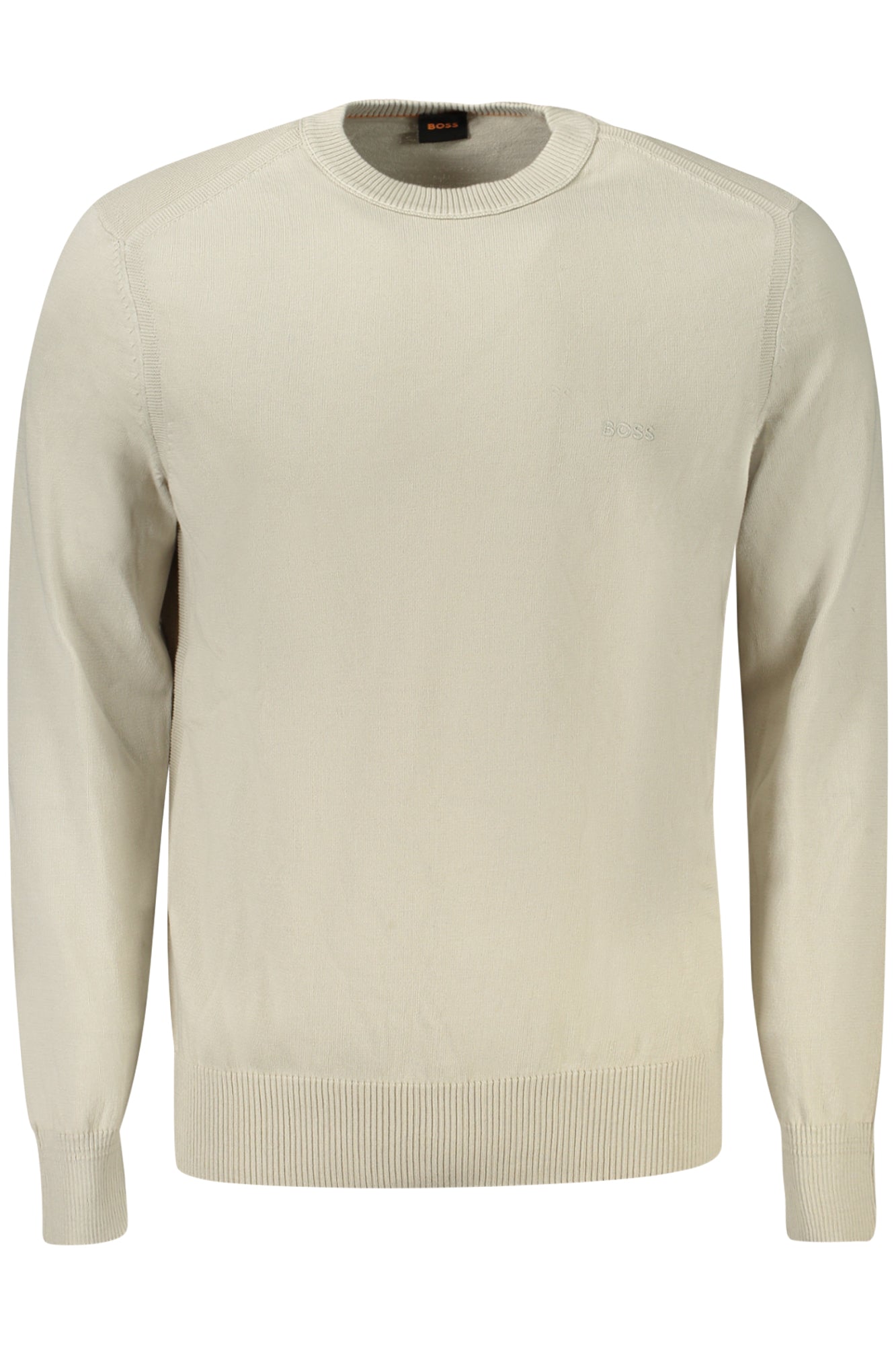 50508766ASACC_BE271 – Eleganter Herrenpullover Beige mit Rundhals und Feiner Stickerei – Größe: M, L, XL, S – Farbe: Beige