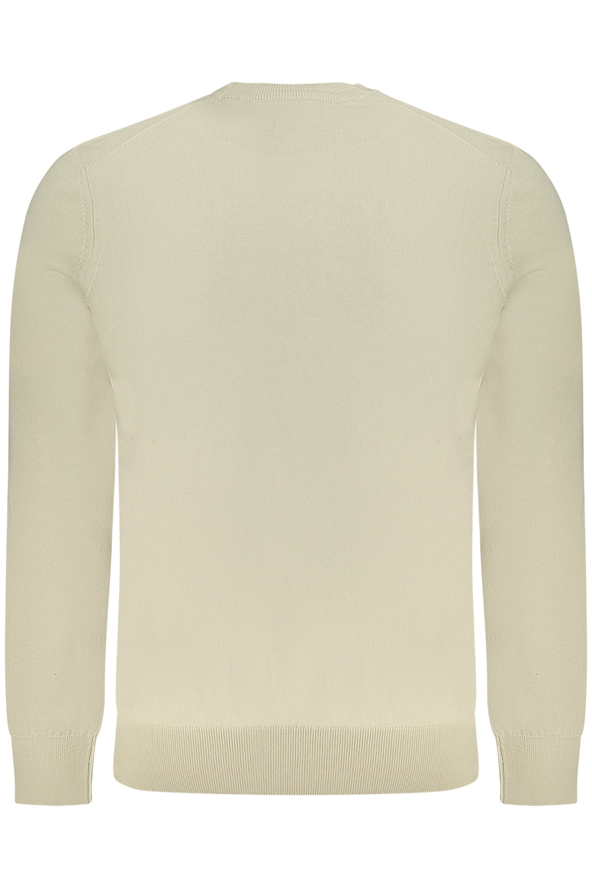 50527583KANOVANOS_BE271 – Beiger Herrenpullover mit Logo und Applikation aus regenerierter Baumwolle – Größe: S, M, L, XL, 2XL, 3XL – Farbe: Beige