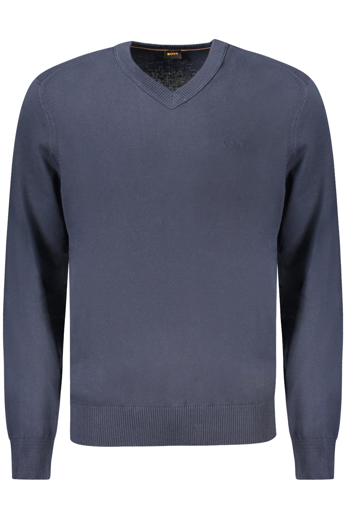 50508757ASACV_BL404 – Eleganter blauer Herrenpullover mit V-Ausschnitt und Stickerei – Größe: S, 3XL, L – Farbe: Blu