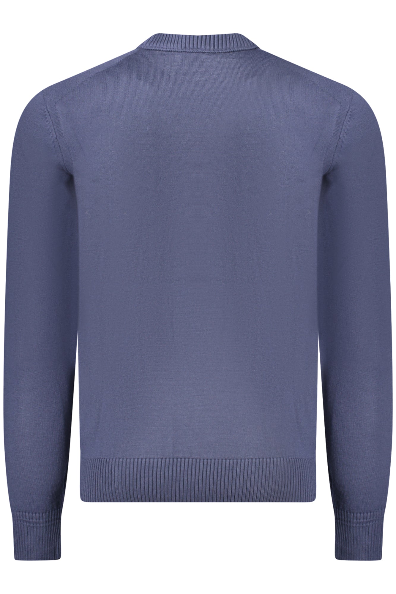 50501762AVACC_BL464 – Eleganter Herrenpullover: Blau, langärmlig, Rundhals & Stickerei – Größe: M, L, XL, 2XL – Farbe: Blu