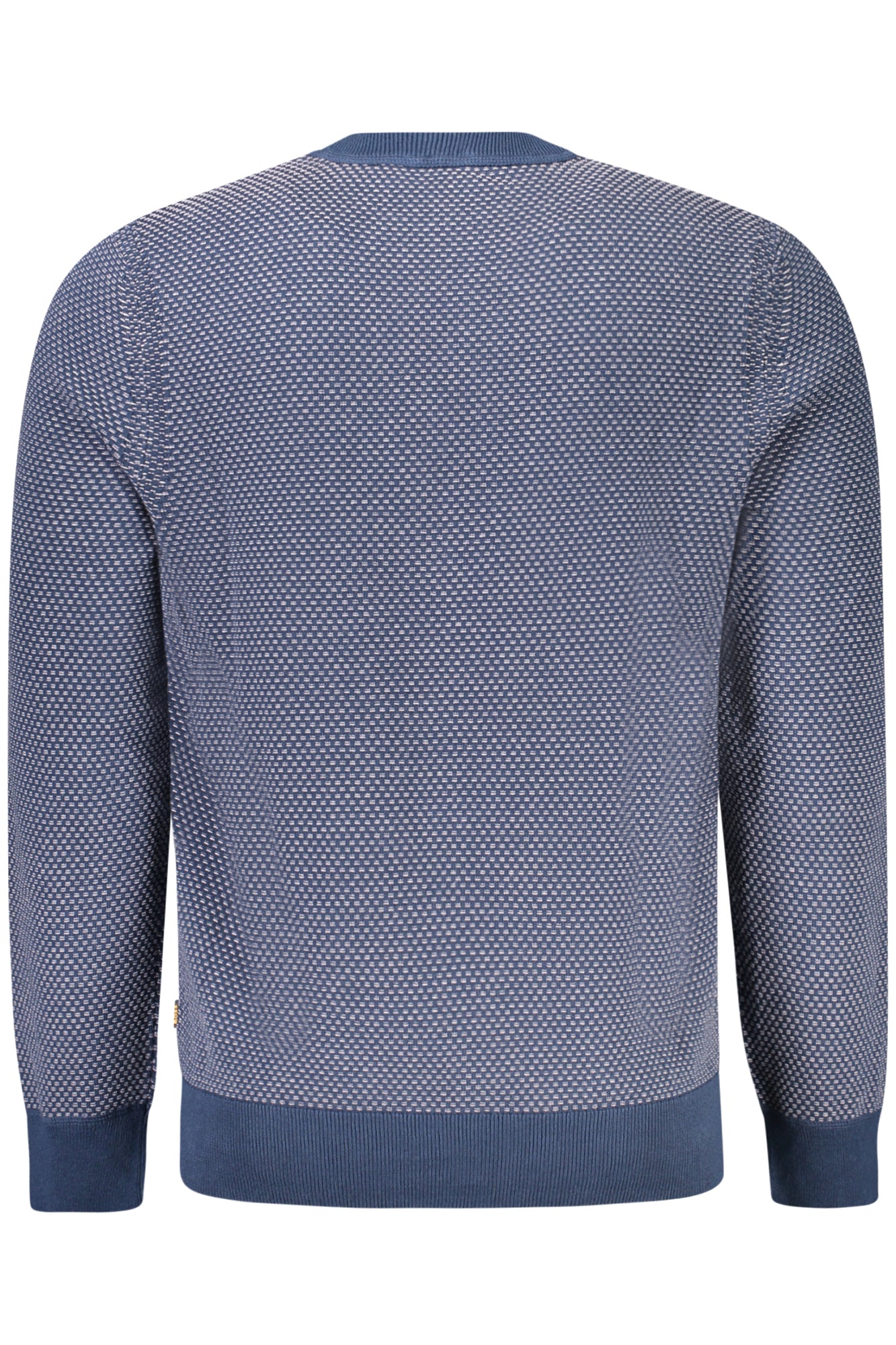 50519081KAPOKSI_BL464 – Eleganter Herrenpullover in Blau mit Kontrastdetails und Rundhalsausschnitt – Größe: S, M, L, XL, 2XL – Farbe: Blu