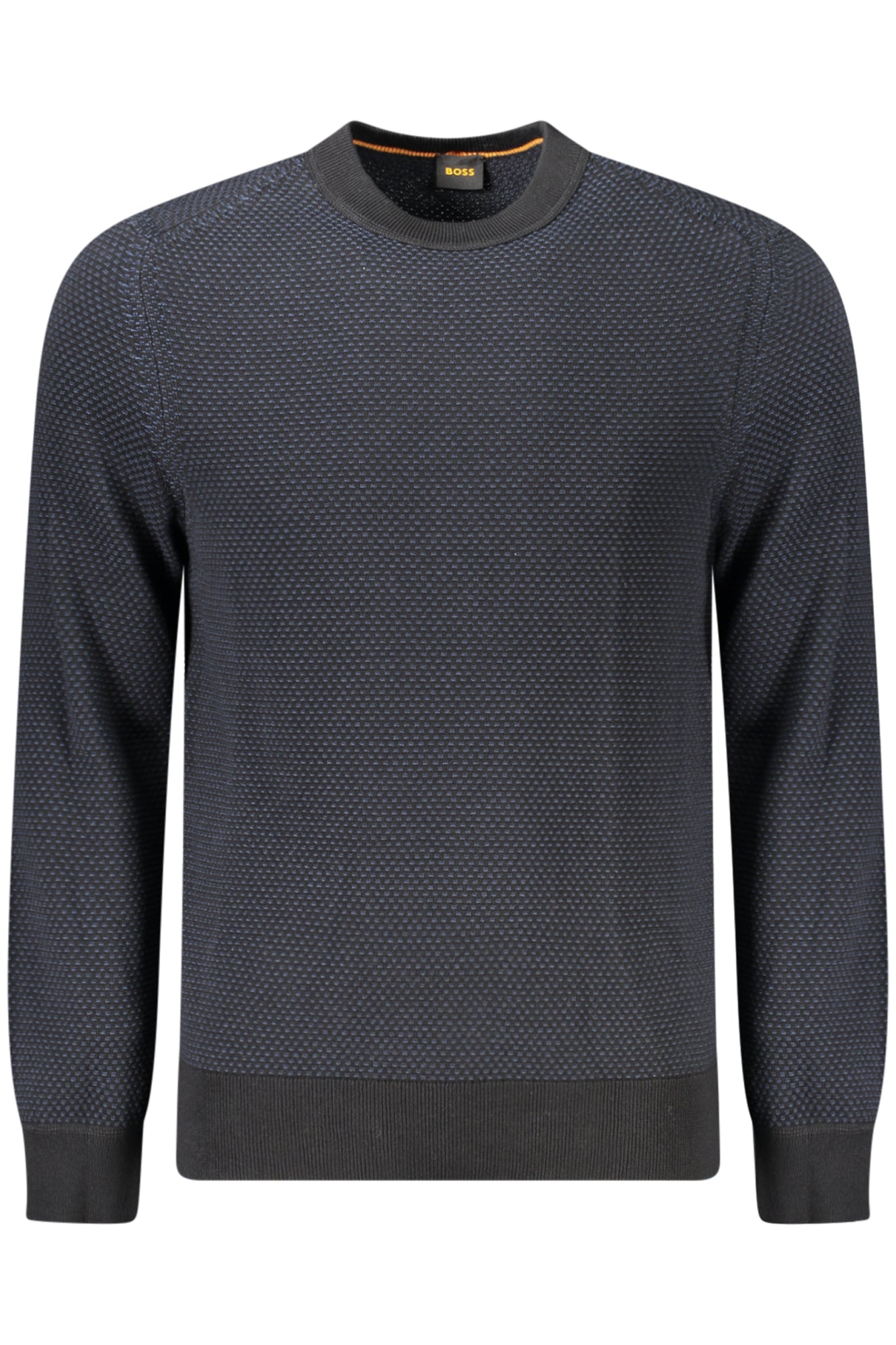50519081KAPOKSI_NE001 – Eleganter schwarzer Herrenpullover mit kontrastierenden Details – Größe: S, M, L, XL, 2XL – Farbe: Nero