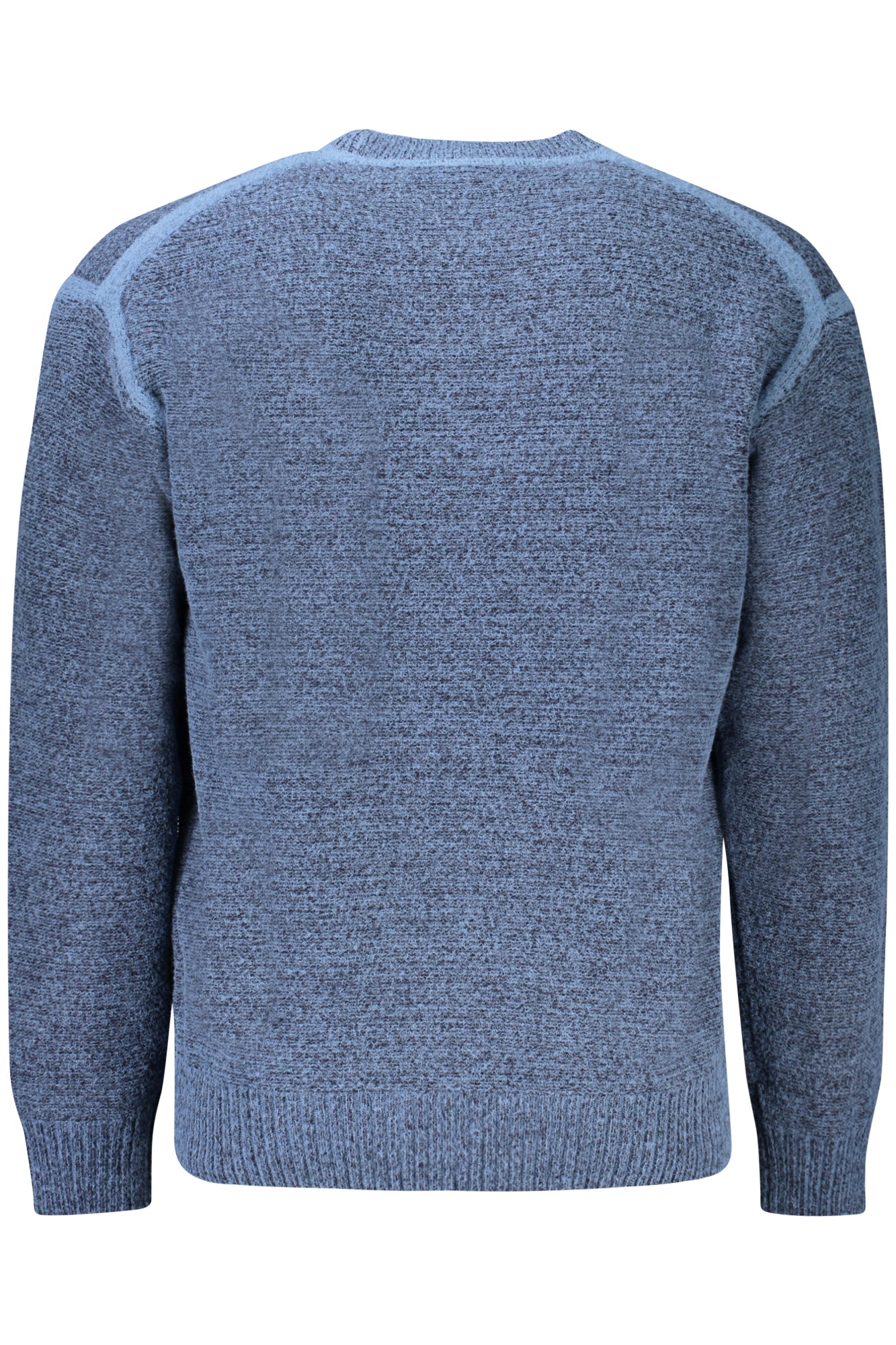 50523582KLUNA_BL404 – Eleganter Herrenpullover in Blau mit Kontrastdetails und Stickerei – Größe: S, L, 2XL, M, XL – Farbe: Blu