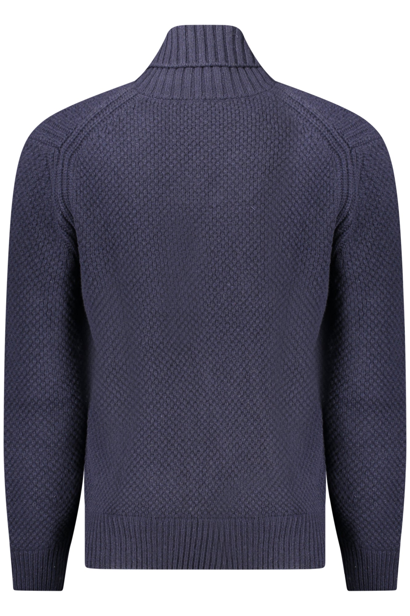 50523564AMADON_BL404 – Eleganter Herrenpullover in Blau mit Kontrastdetails und Logo – Größe: S, M, L, XL, 2XL, 3XL – Farbe: Blu