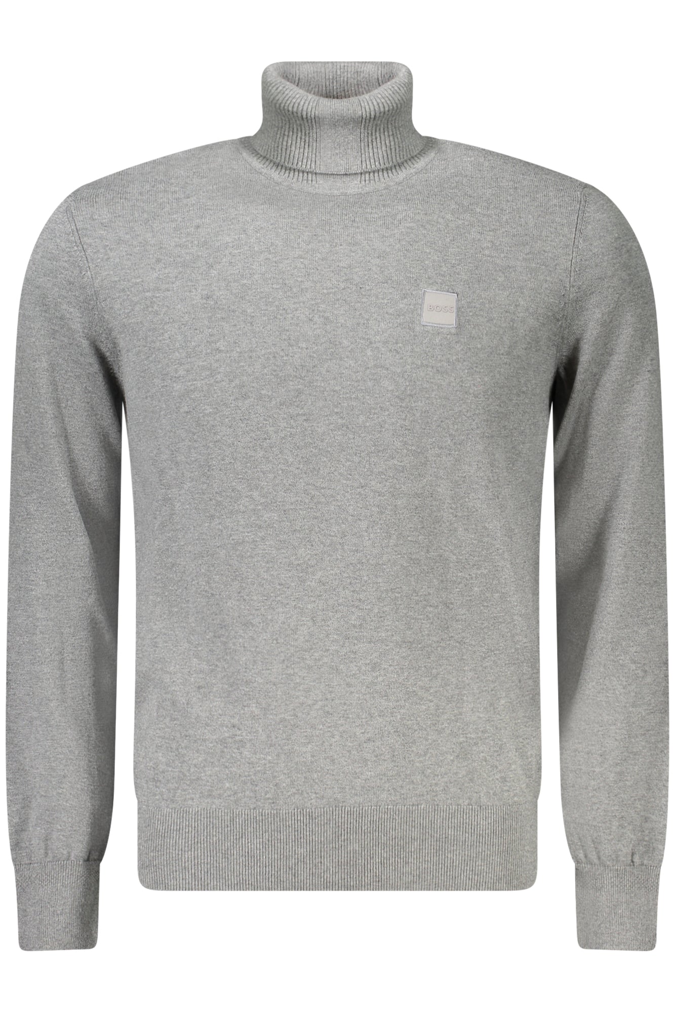 50527573AKIRO_GR051 – Grauer Herren-Rollkragenpullover mit Stickerei und Applikation – Größe: S, M, L, 2XL – Farbe: Grigio
