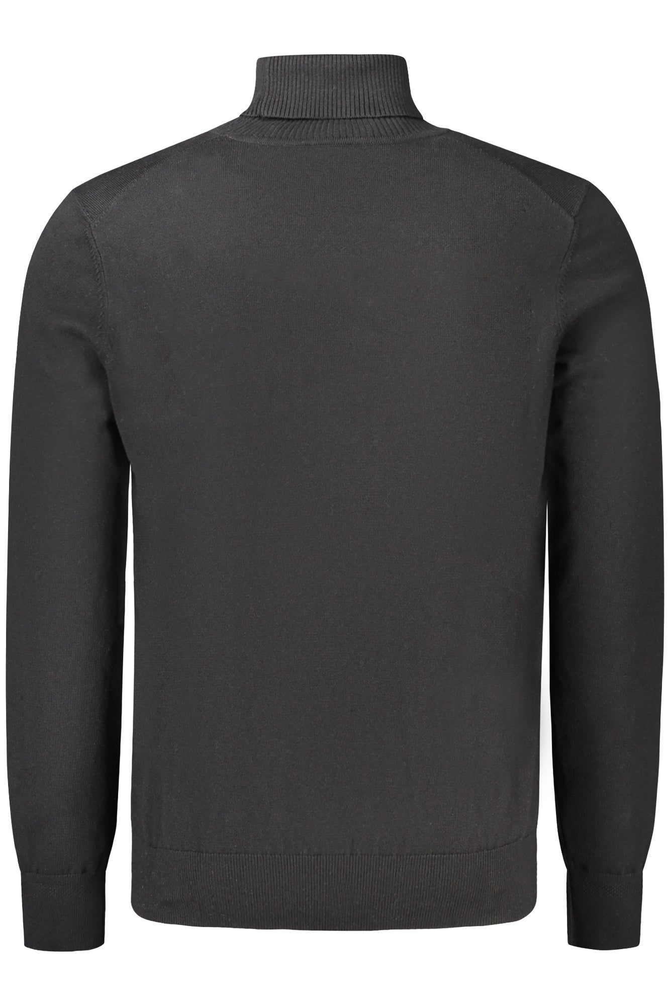 50527573AKIRO_NE001 – Eleganter Herren Rollkragenpullover Schwarz mit Logo-Stickerei – Größe: S, M, L, XL, 2XL – Farbe: Nero