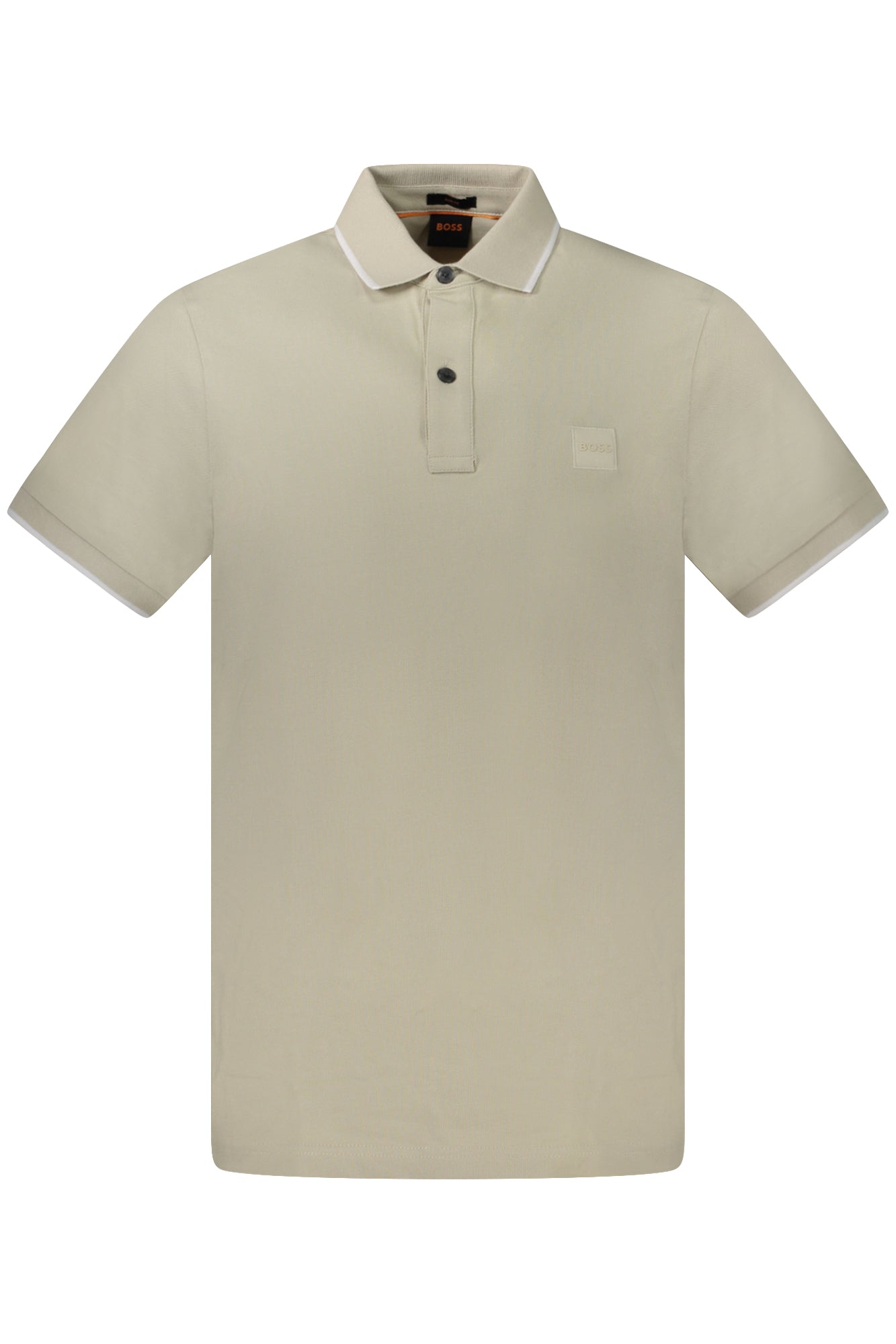50507699PASSERTIP_BE271 – Herren Poloshirt Beige: Slim Fit, Kontrastdetails, Stickerei – Größe: S, 3XL, M, L, 2XL – Farbe: Beige