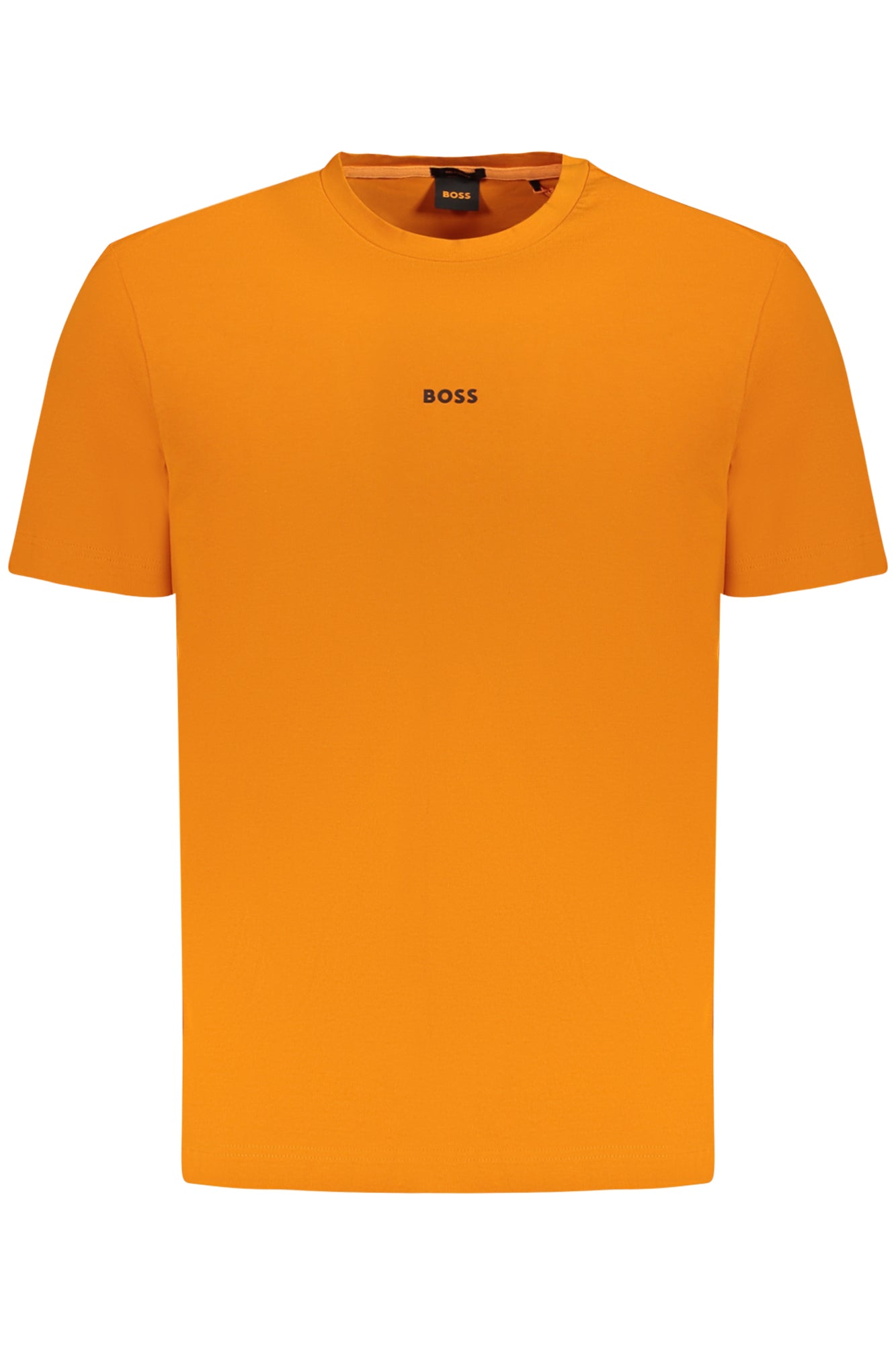 50473278TCHUP_AR890 – Herren Kurzarm-T-Shirt in Orange aus Bio-Baumwolle mit Logo Applikation – Größe: XS, S – Farbe: Arancione