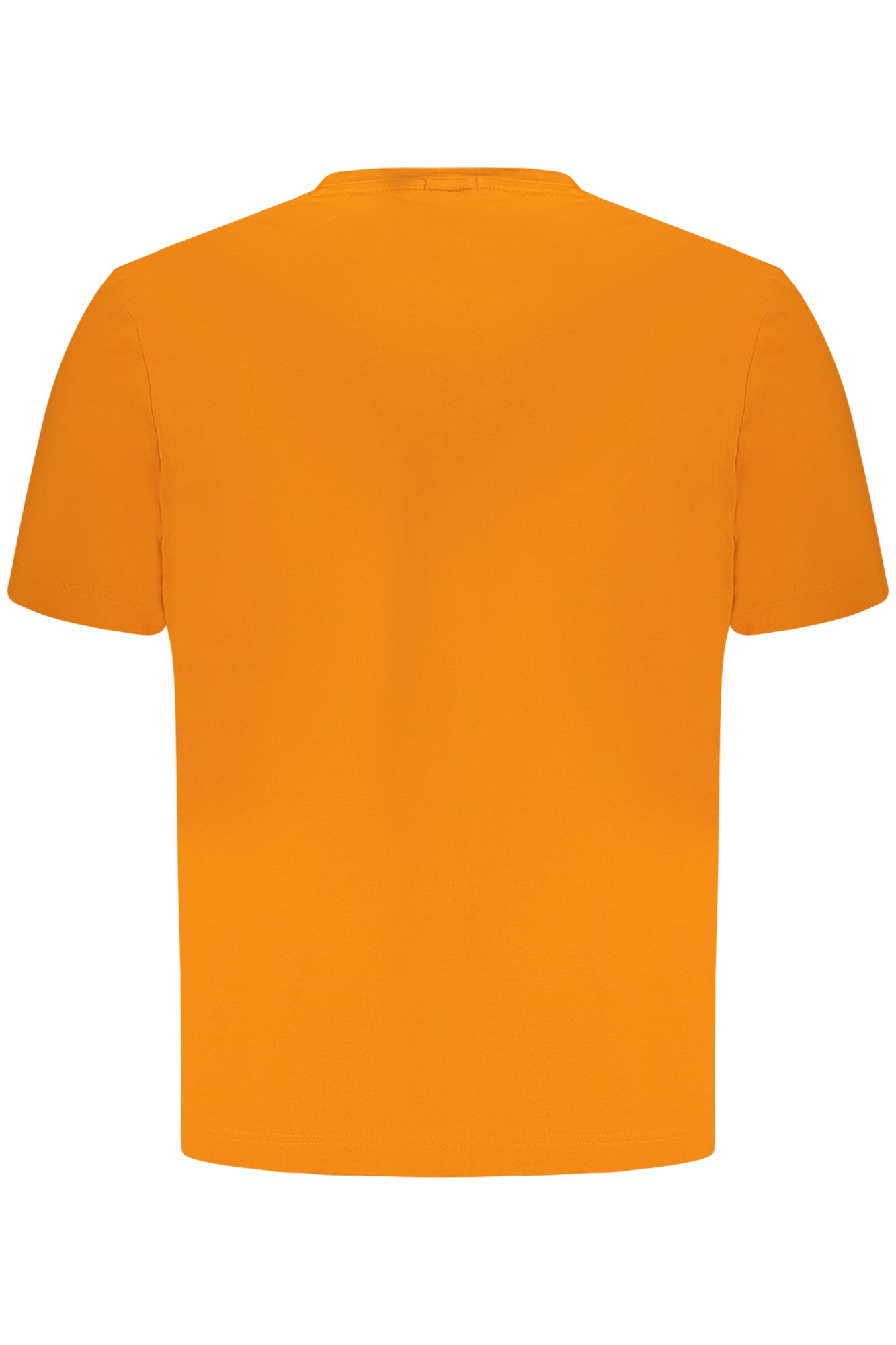 50473278TCHUP_AR890 – Herren Kurzarm-T-Shirt in Orange aus Bio-Baumwolle mit Logo Applikation – Größe: XS, S – Farbe: Arancione