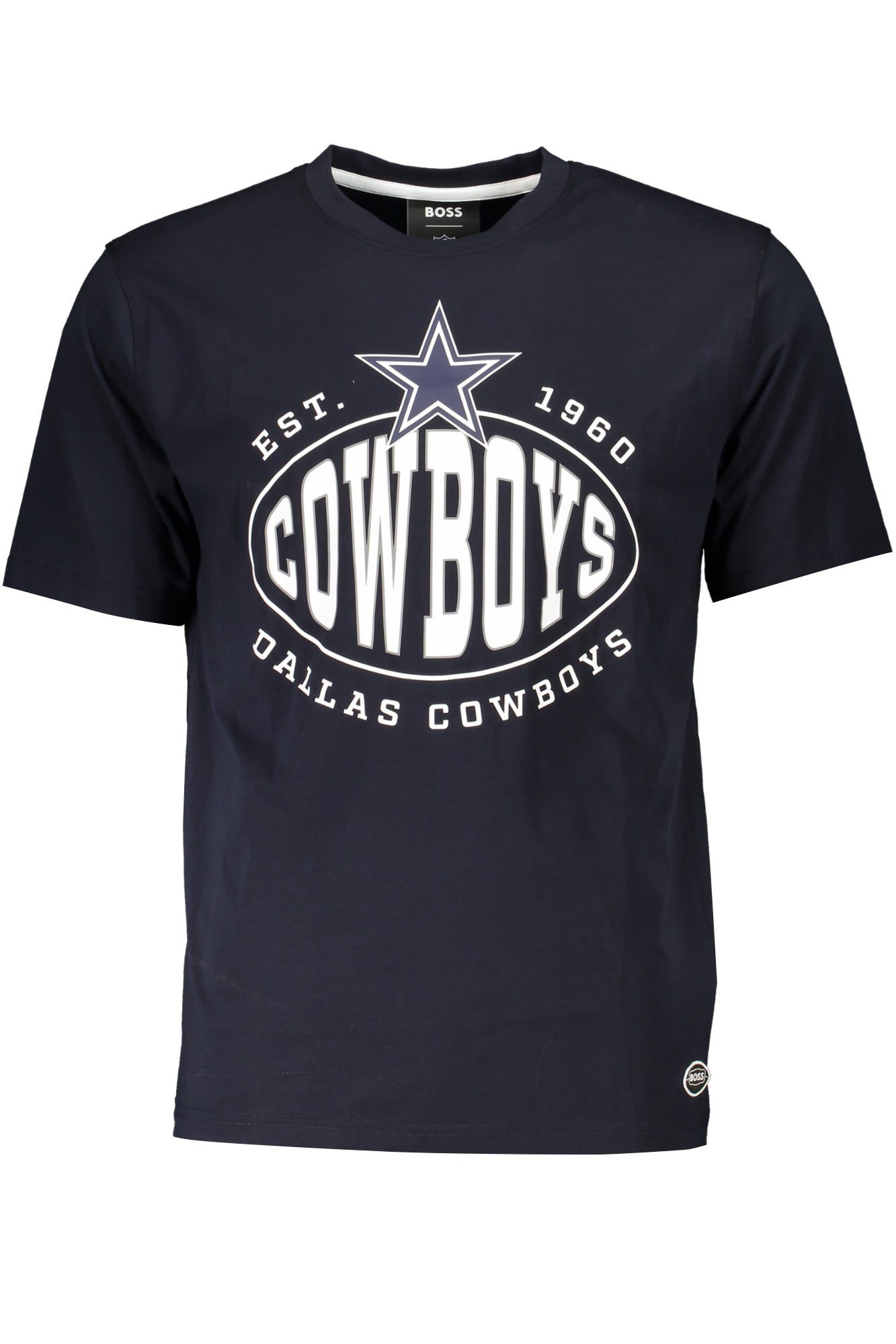 50504526TRAPNFL_BL404 – Blaues Kurzarm-Herren-T-Shirt mit Rundhals und Druck-Design – Größe: M, XL – Farbe: Blu