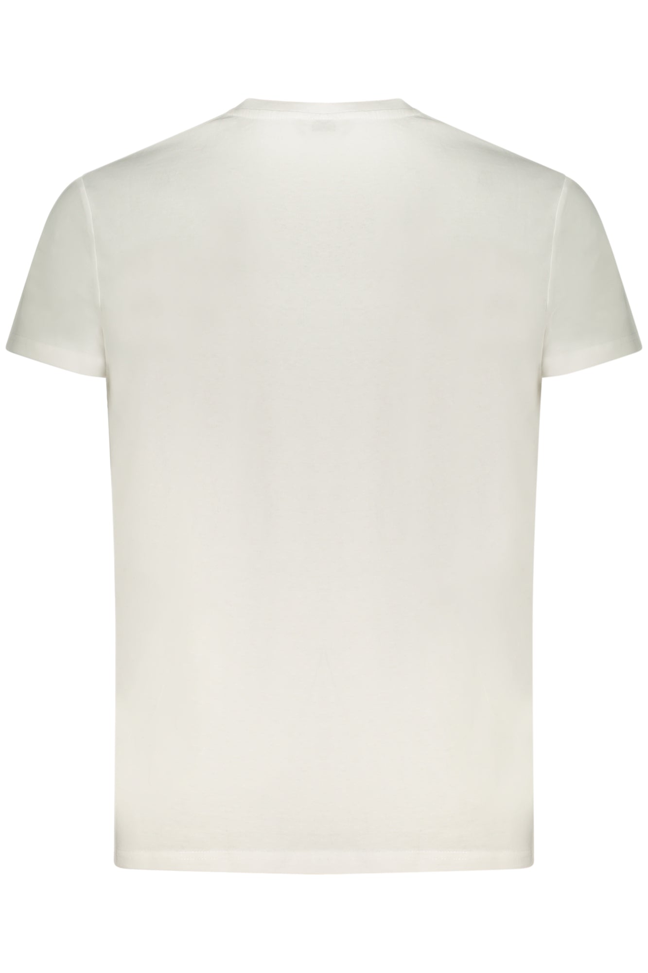 ICE25MTS02_BIWHITE – Weißes Herren T-Shirt mit Rundhals & Print - Sommerliche Eleganz – Größe: S, M, L, XL, 2XL – Farbe: Bianco