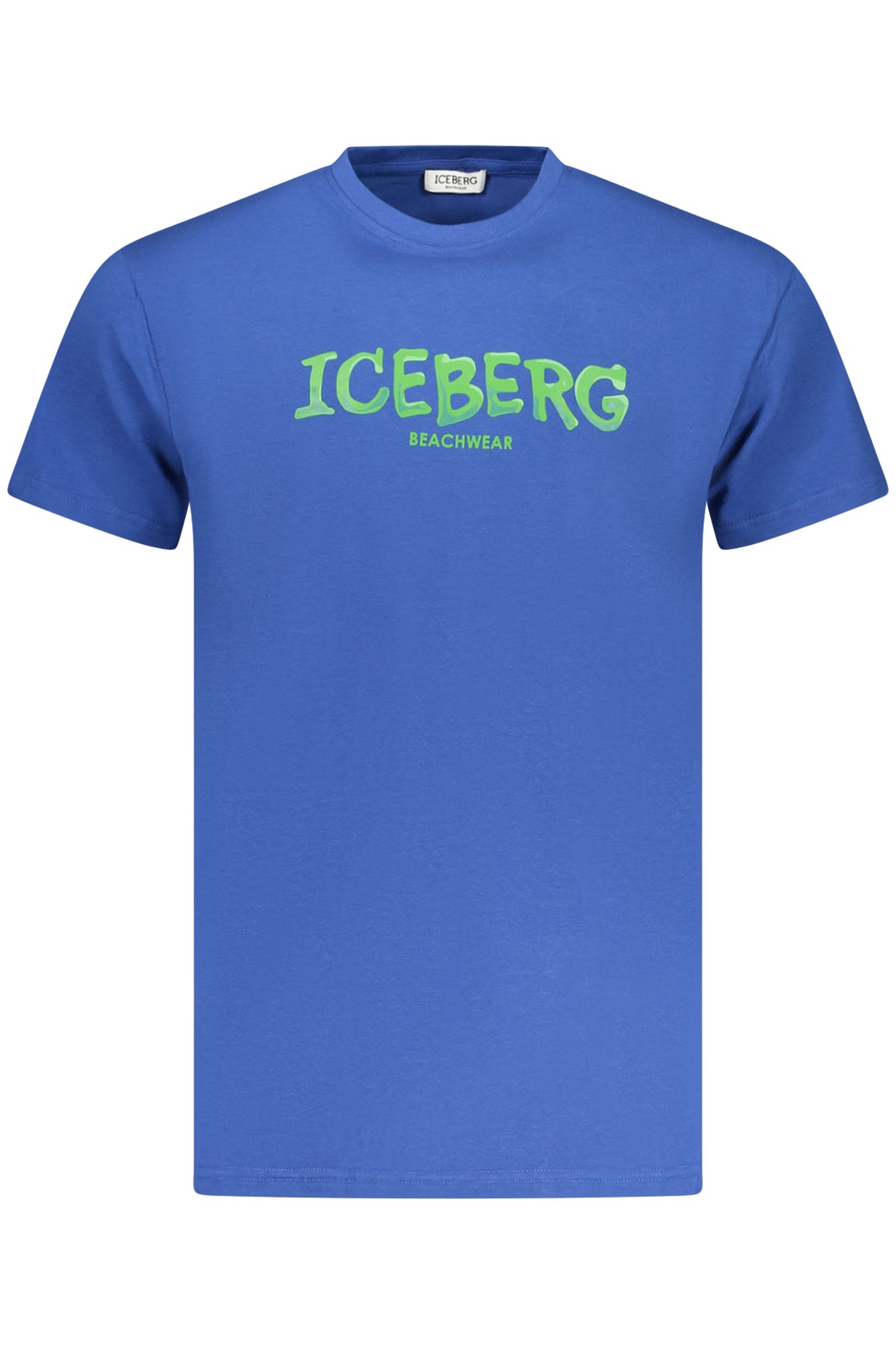 ICE25MTS01_BLBLUE – Herren Kurzarm T-Shirt Blau mit Logo und Vertikalem Druck – Größe: S, M, L, XL, 2XL – Farbe: Blu