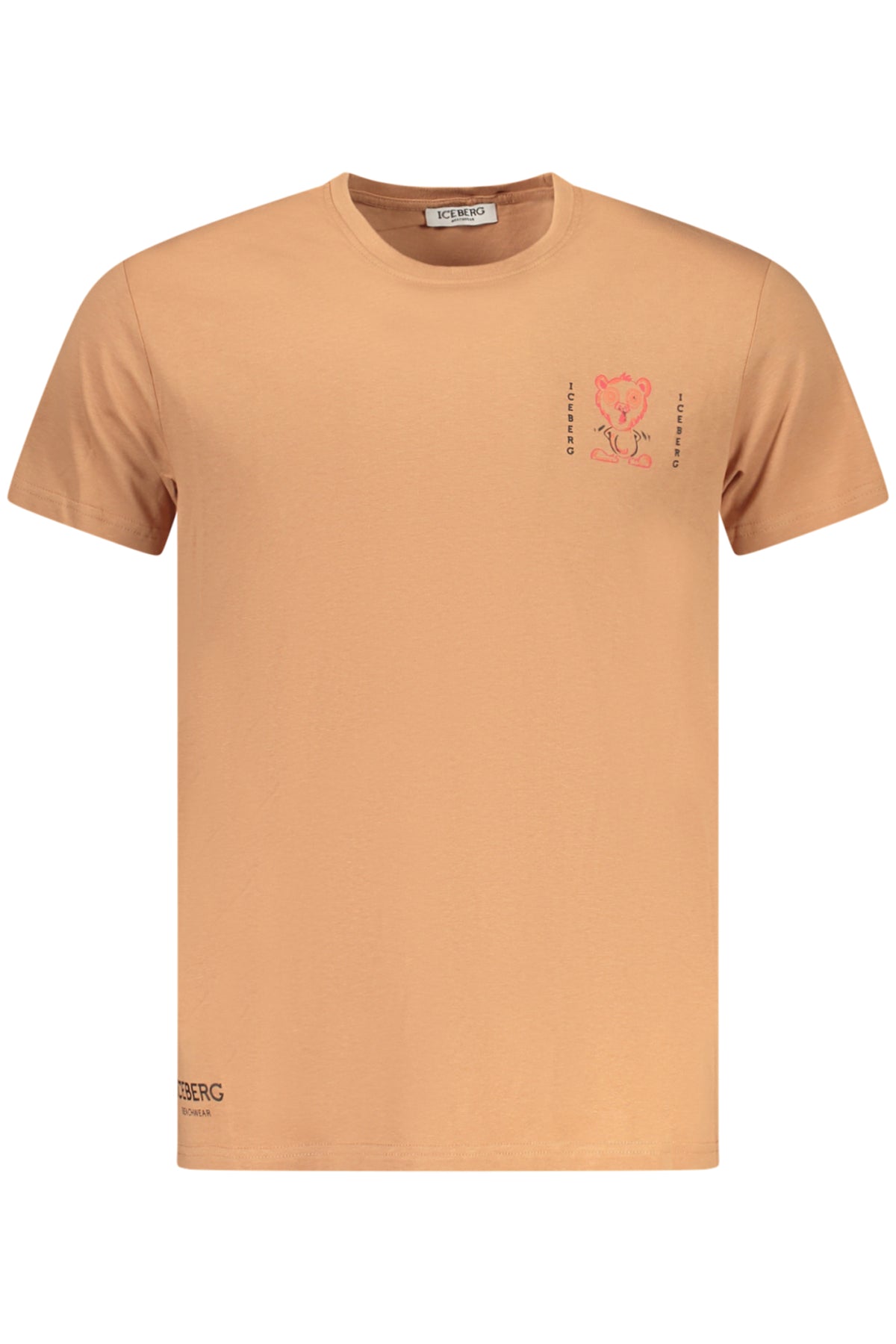 ICE25MTS02_MAINDIAN – Stylisches Herren Kurzarm T-Shirt Braun mit Print und Rundhals – Größe: S, M, L, XL, 2XL – Farbe: Marrone
