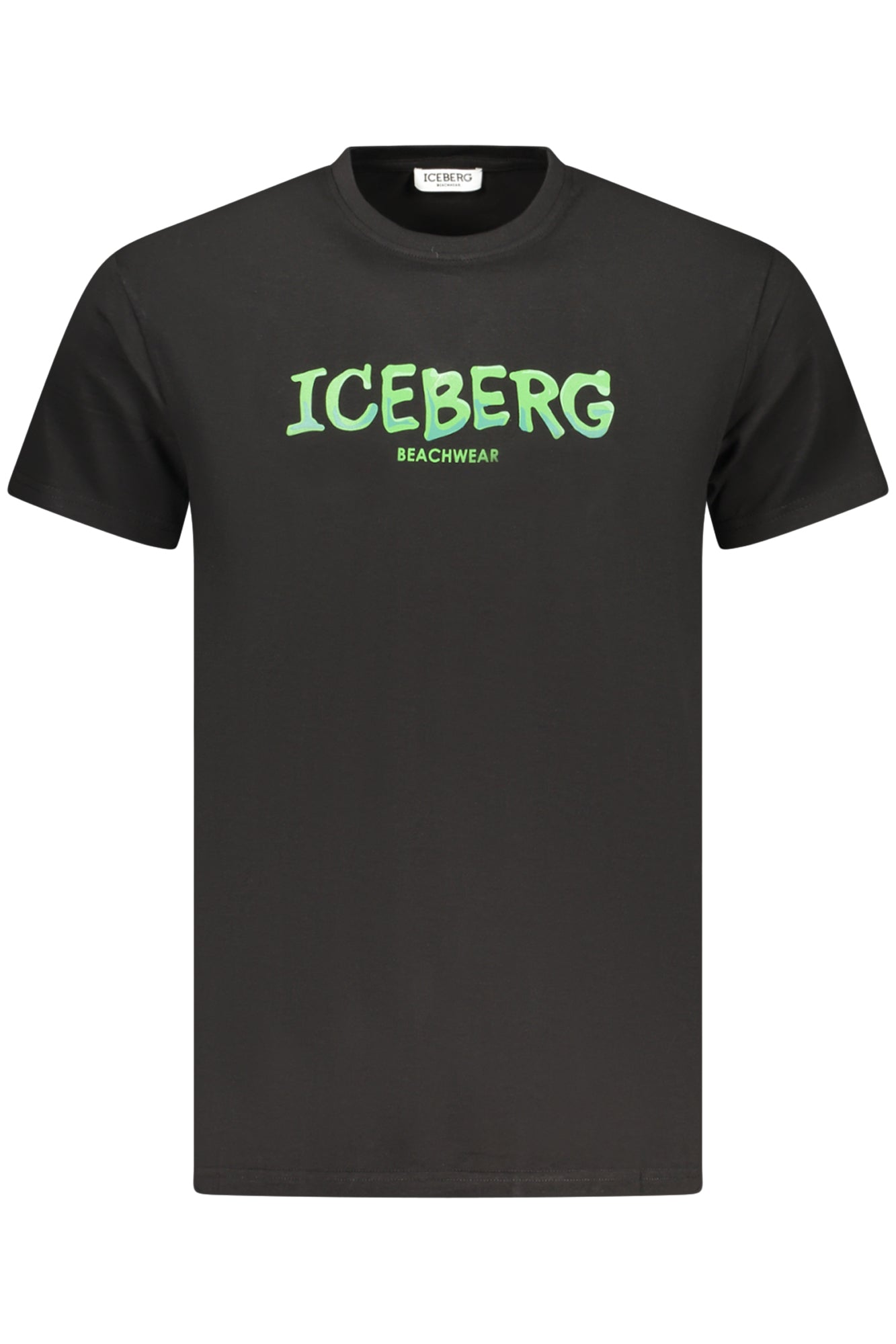 ICE25MTS01_NEBLACK – Herren Kurzarm T-Shirt Schwarz mit Vertikal Druck und Rundhals – Größe: S, M, L, XL, 2XL – Farbe: Nero